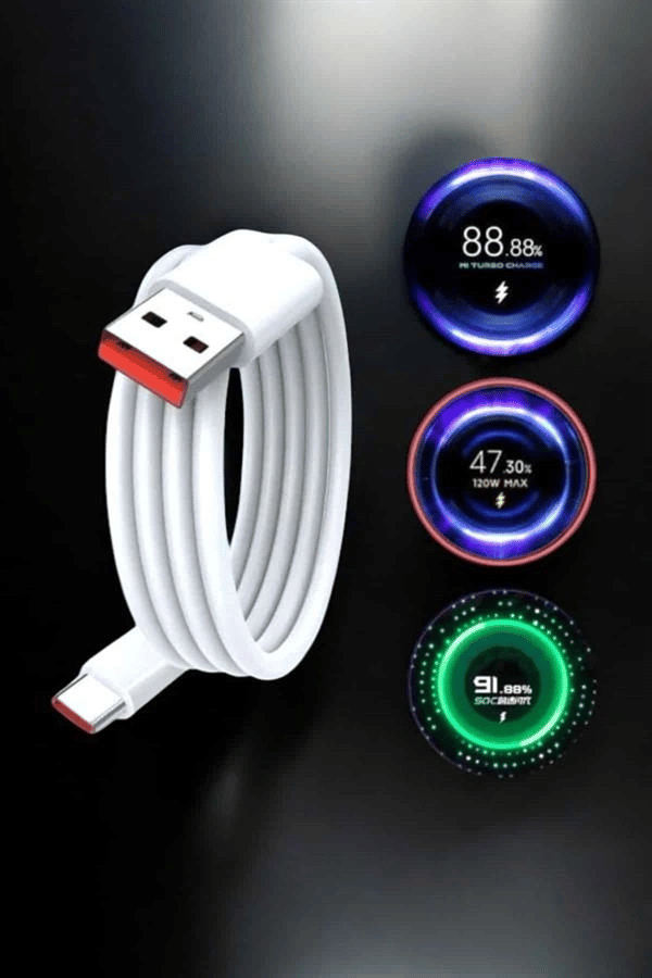 Type-C 120W Şarj Aleti Hızlı Şarj Turbo Yeni Nesil