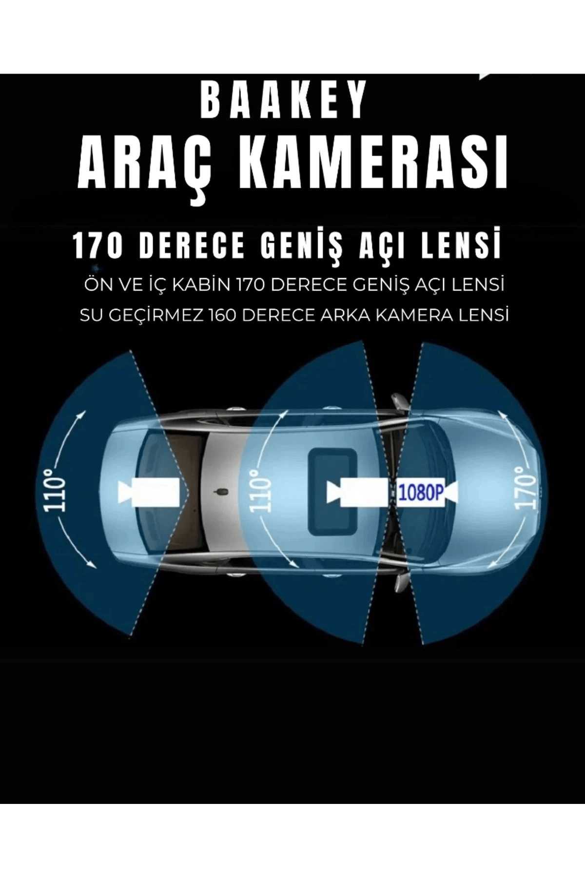 Üç Kameralı Wi‑Fi Araç İçi Kamera – GPS Takip & G-Sensor Özellikli Güvenlik Çözümü