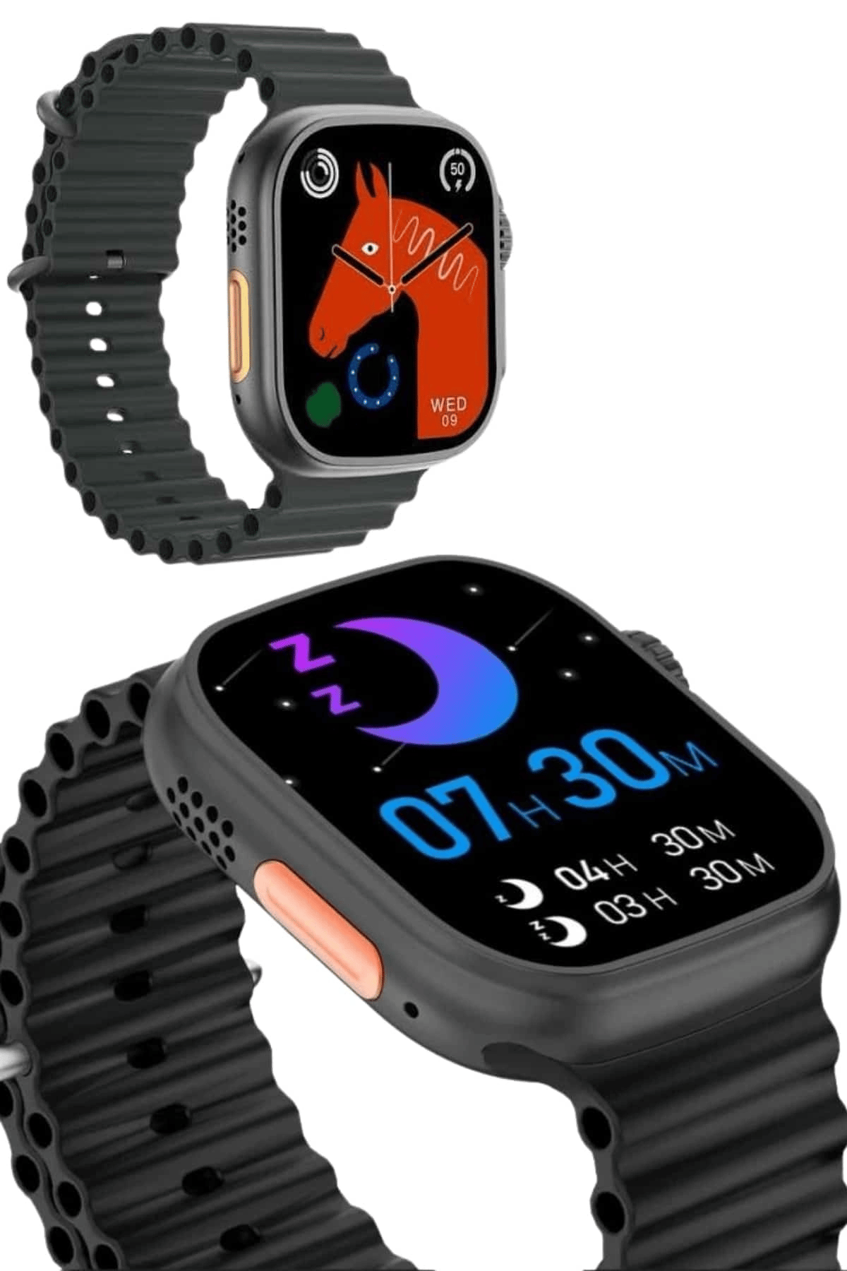 Ultra Akıllı Saat 49 Mm Çift Kordonlu Arama Cevaplama Bluetooth Bağlantılı