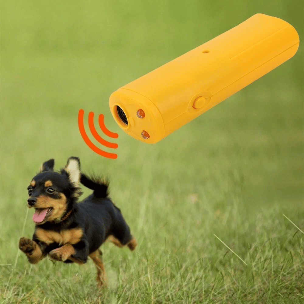 Ultrasonik Köpeksavar Cihaz – 150 Desibel, Ses Dalgasıyla Zararsız Koruma, LED Işıklı, Etkili