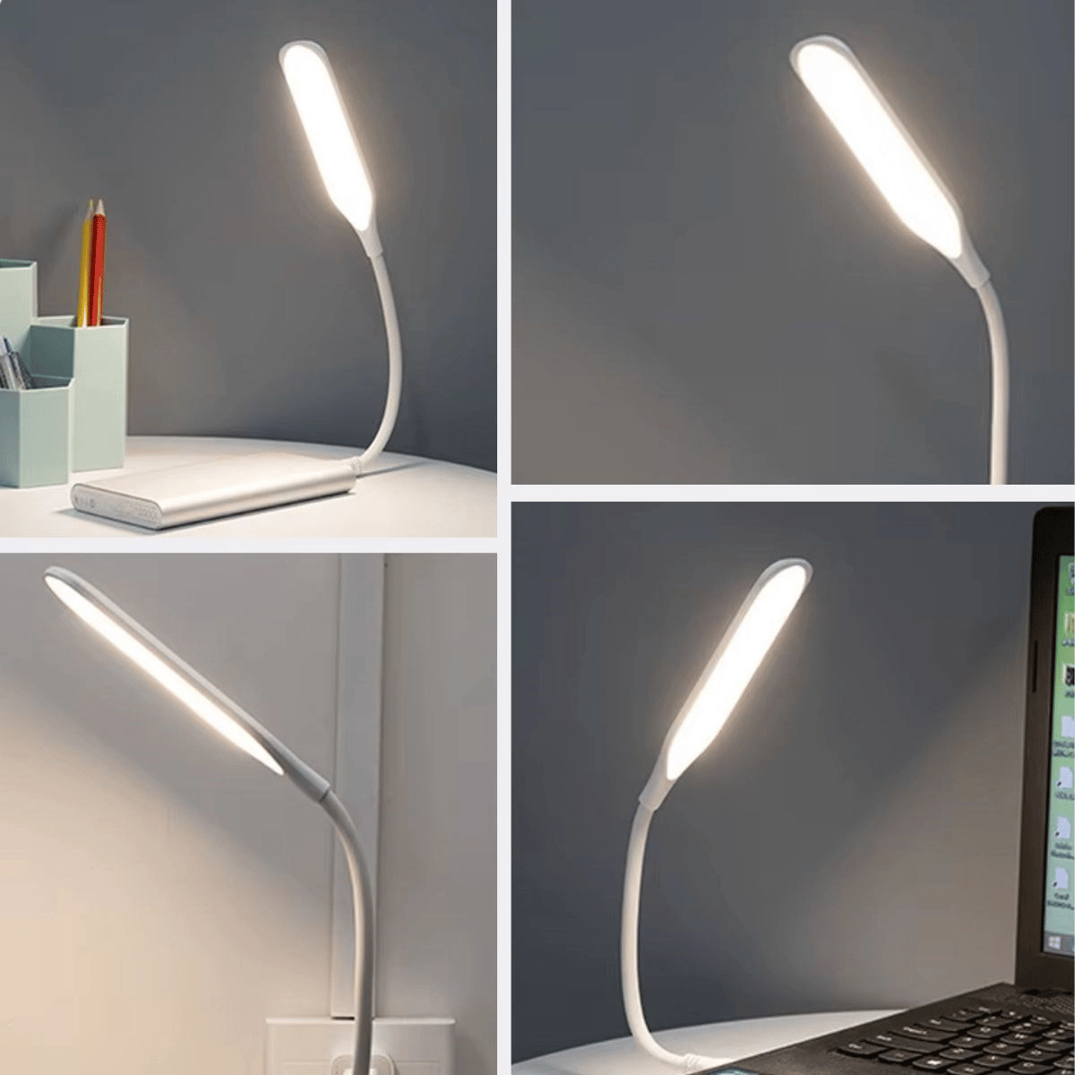 Usb Girişli 14 Ledli 3 Kademeli Dokunmatik Masa/kitap Okuma Lambası Ledi Beyaz Bx40