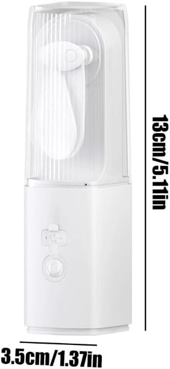 USB Şarjlı Fenerli Mini El Fanı 1200 mAh Taşınabilir Çanta Kamp ve Ofis Vantilatörü
