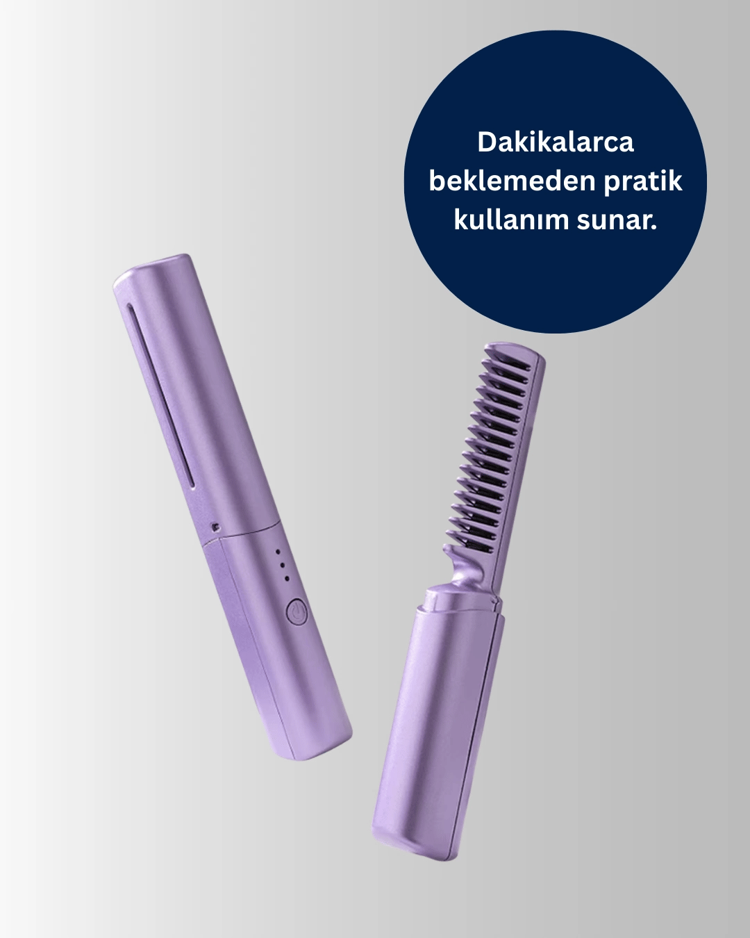 USB Şarjlı Kablosuz Saç Düzleştirici – Seyahat ve Günlük Kullanım