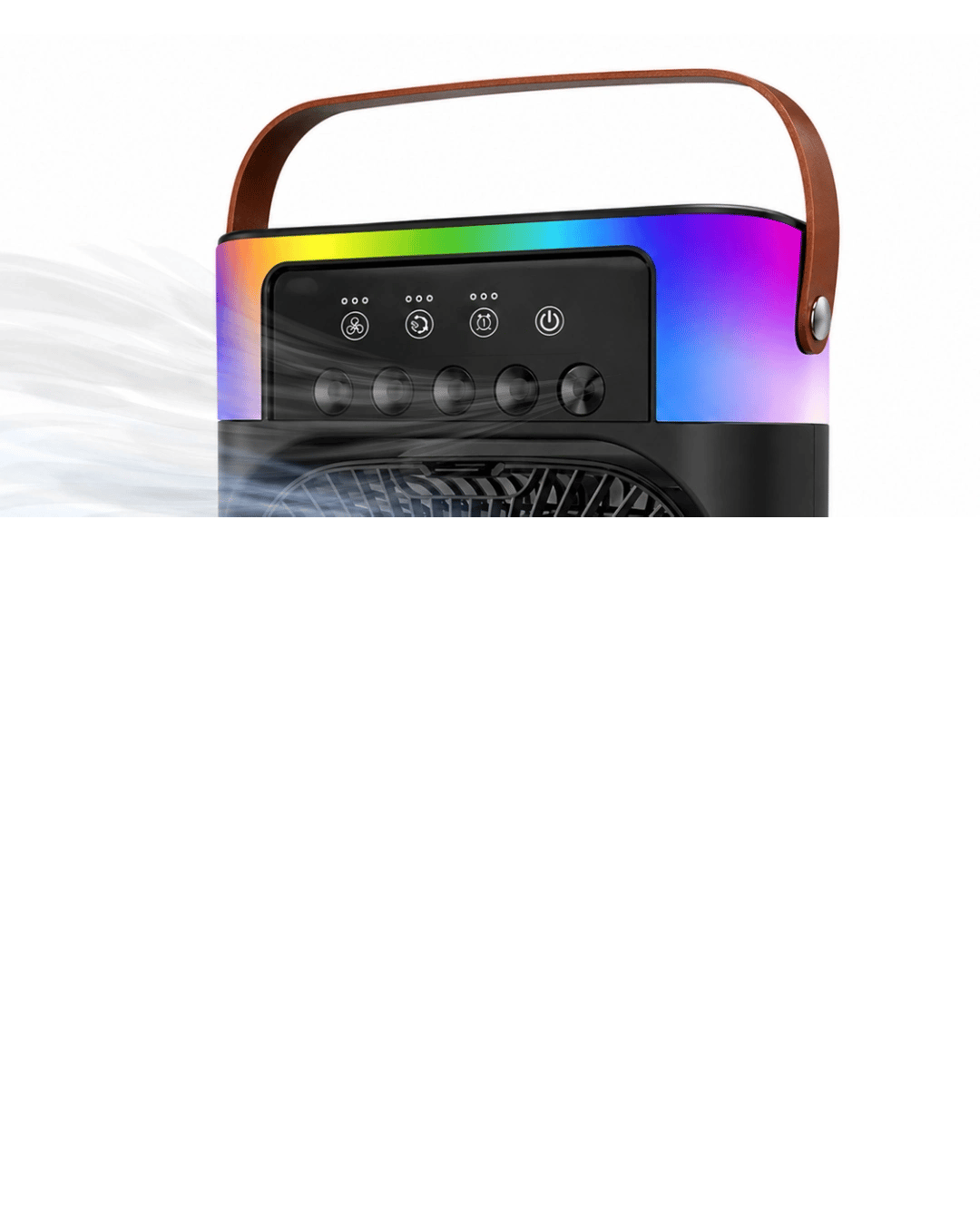 USB Şarjlı Masaüstü Sprey Fan Taşınabilir Serinletici RGB Işıklı Mini Klima