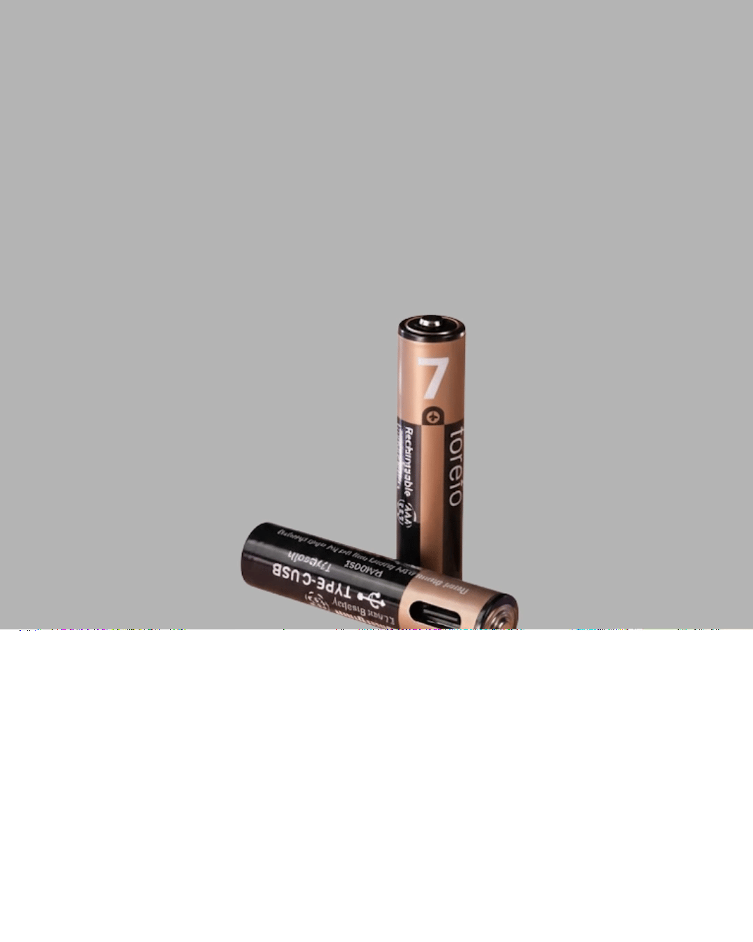 USB Type-C Şarjlı AAA Lityum Pil 1000+ Şarj Döngüsü ile Uzun Ömür