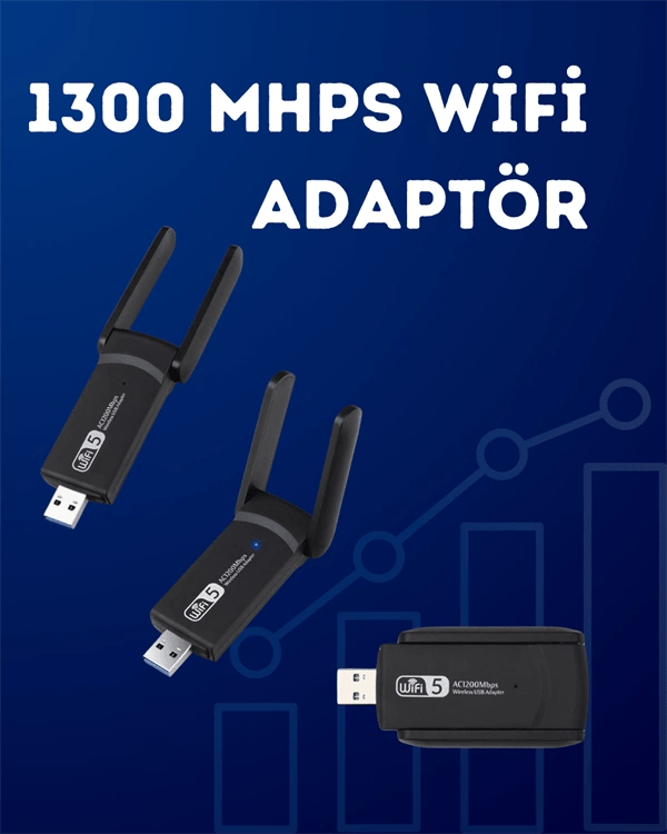 USB WiFi Adaptör – 1200 Mbps Hız