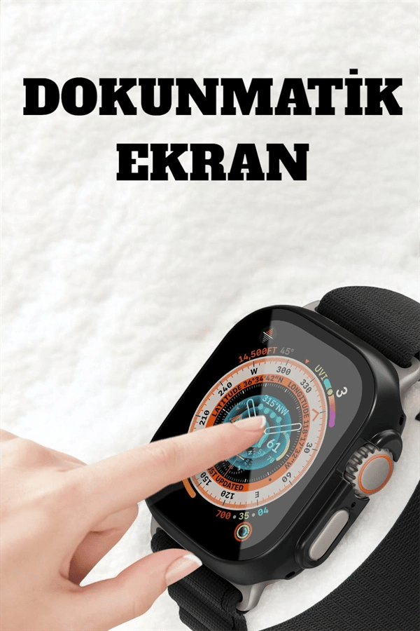 Uyku ve Nabız Takipli, Wireless Şarjlı Akıllı Saat Android ve iOS Uyumlu