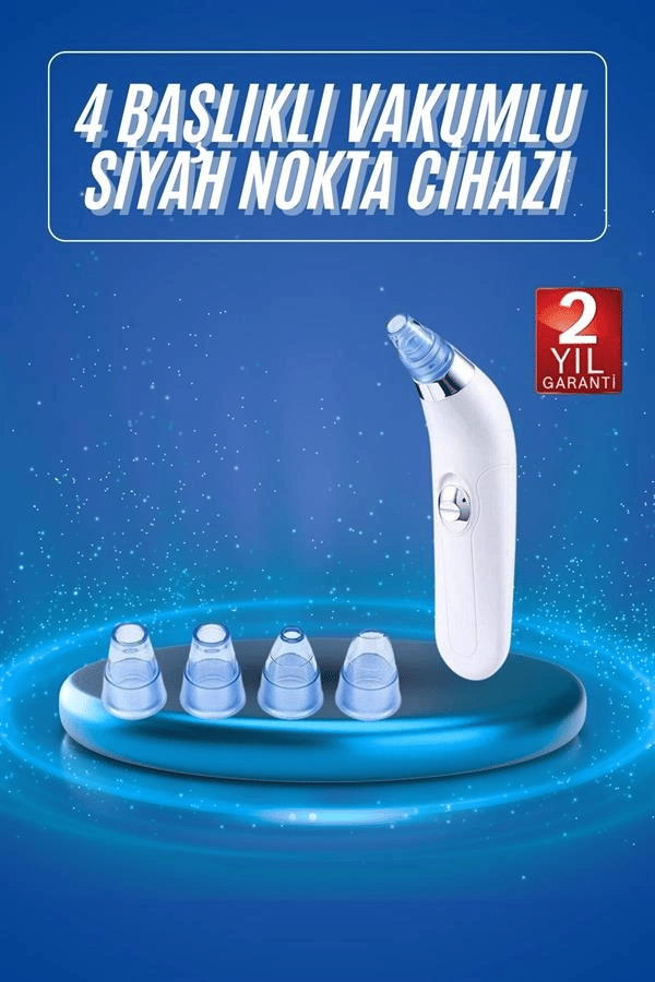 Vakumlu Siyah Nokta Ve Yüz Temizleme Cihazı 4 Başlıklı