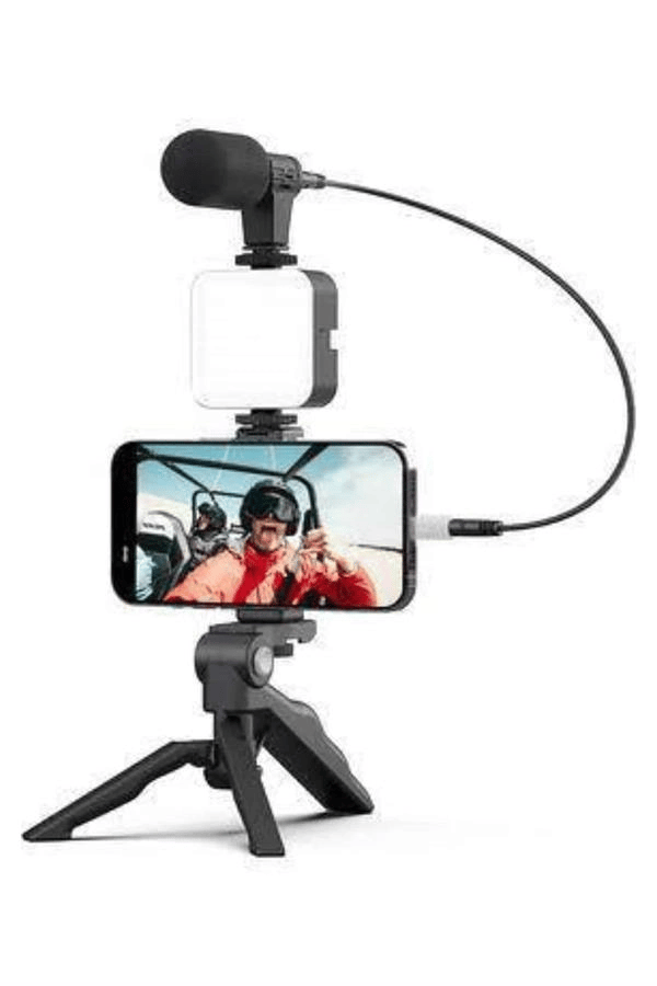Video Making Kit Telefon Tutucu Vlog Video Mini Led Işıklı