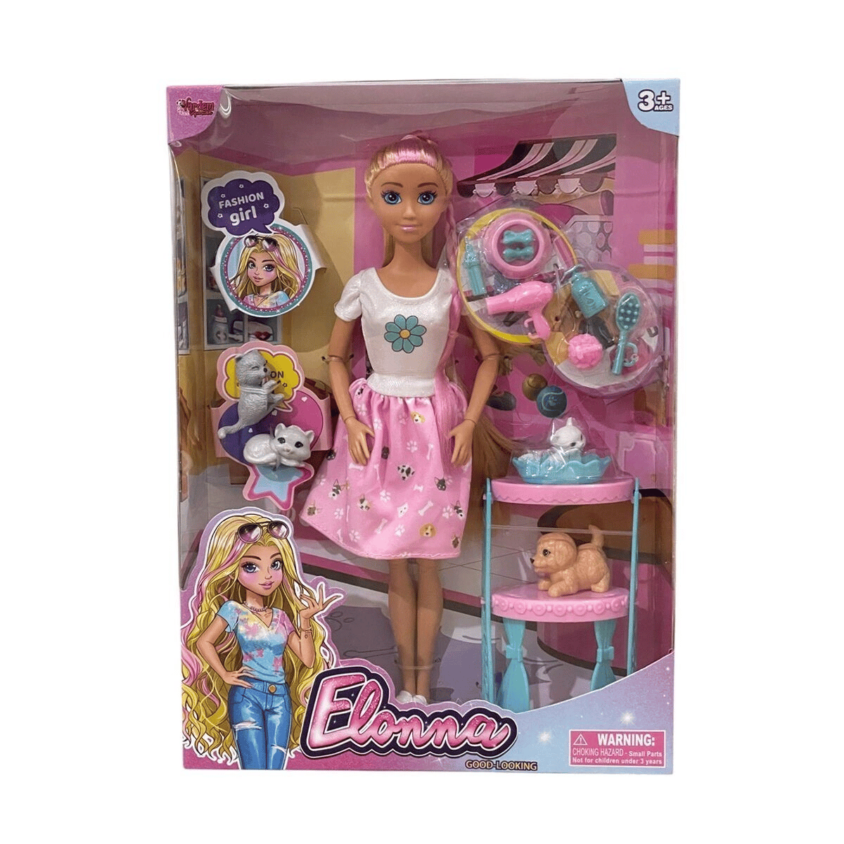 WG66962 -Vardem Kutulu  Pet Shop Bebek Set 11,5 inç