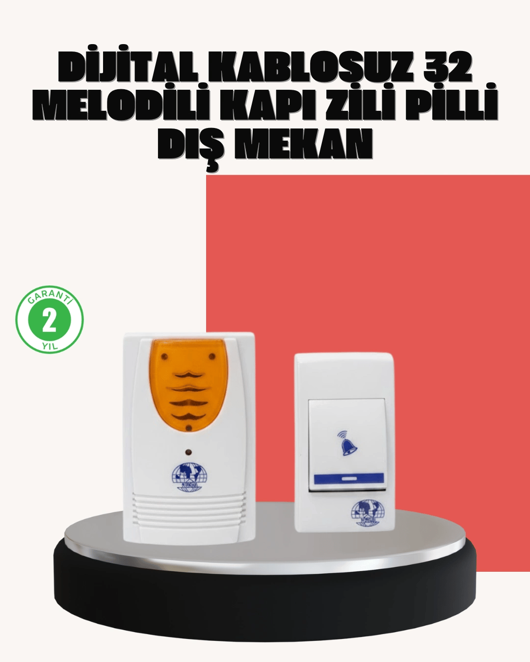 Wireless Kapı Zili Pratik ve Zahmetsiz Günlük Kullanım