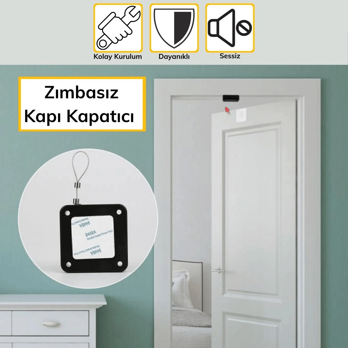 Yangına Dayanıklı Sıva Üstü Tüm Kapılar İçin Uygun Otomatik Kapanan Hızlı Otomatik Kapı Kapatıcı Bx40