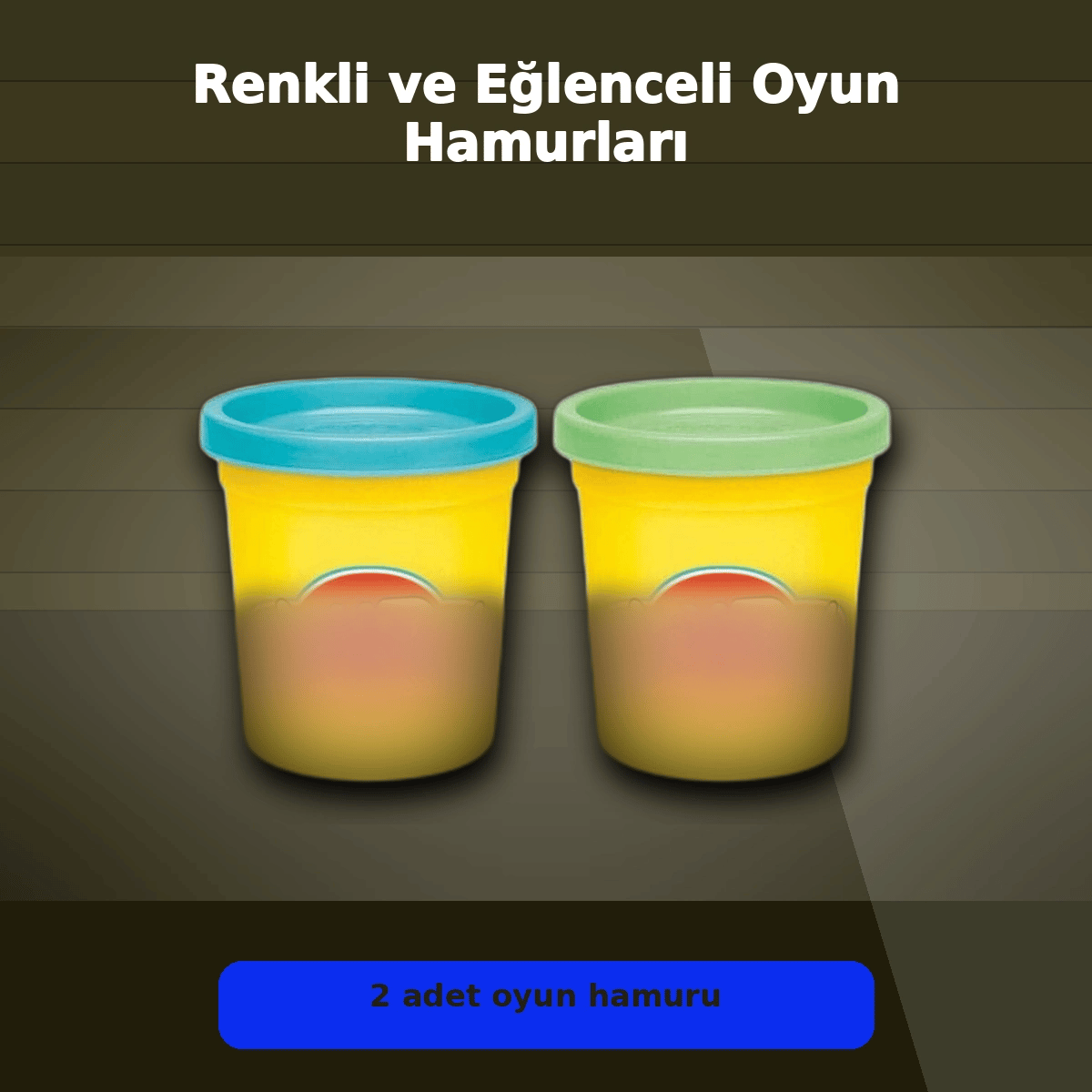 Yaratıcılığı Geliştiren 2'li Oyun Hamuru Seti - Rastgele Renklerle 1 Paket