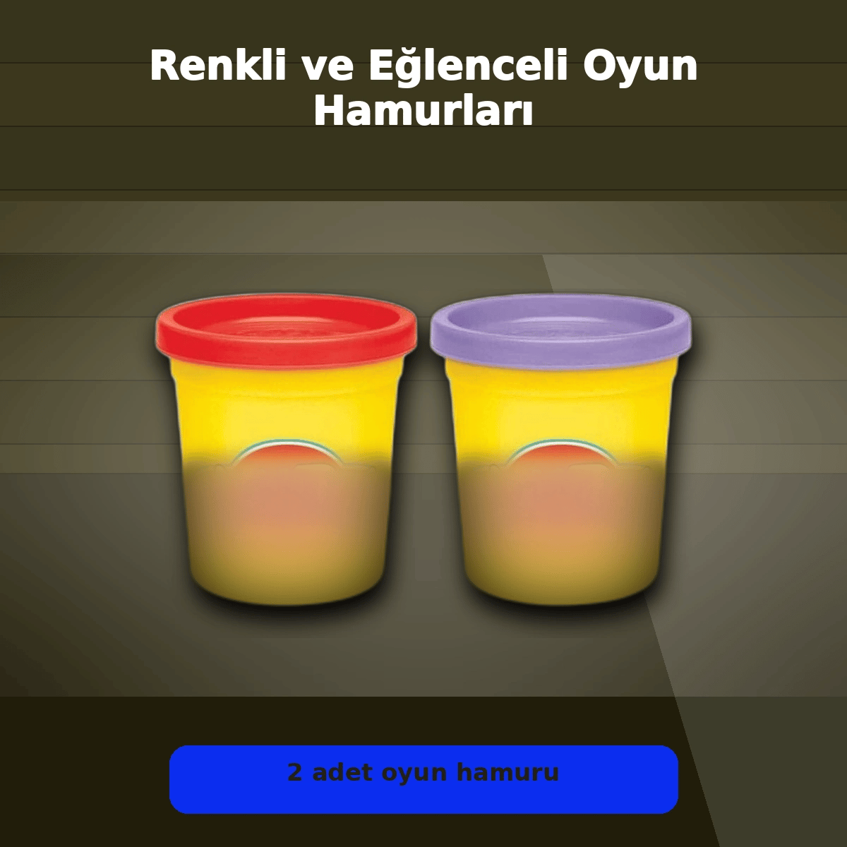 Yaratıcılığı Geliştiren 2'li Oyun Hamuru Seti - Rastgele Renklerle 1 Paket