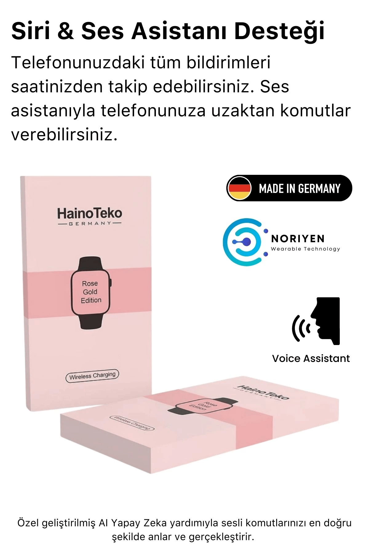 Yeni Nesil 3 Kordonlu Kadın Akıllı Saat Spor Ve Sağlık Sensörlü Watch 9 Series Tasarım Saat Pembe