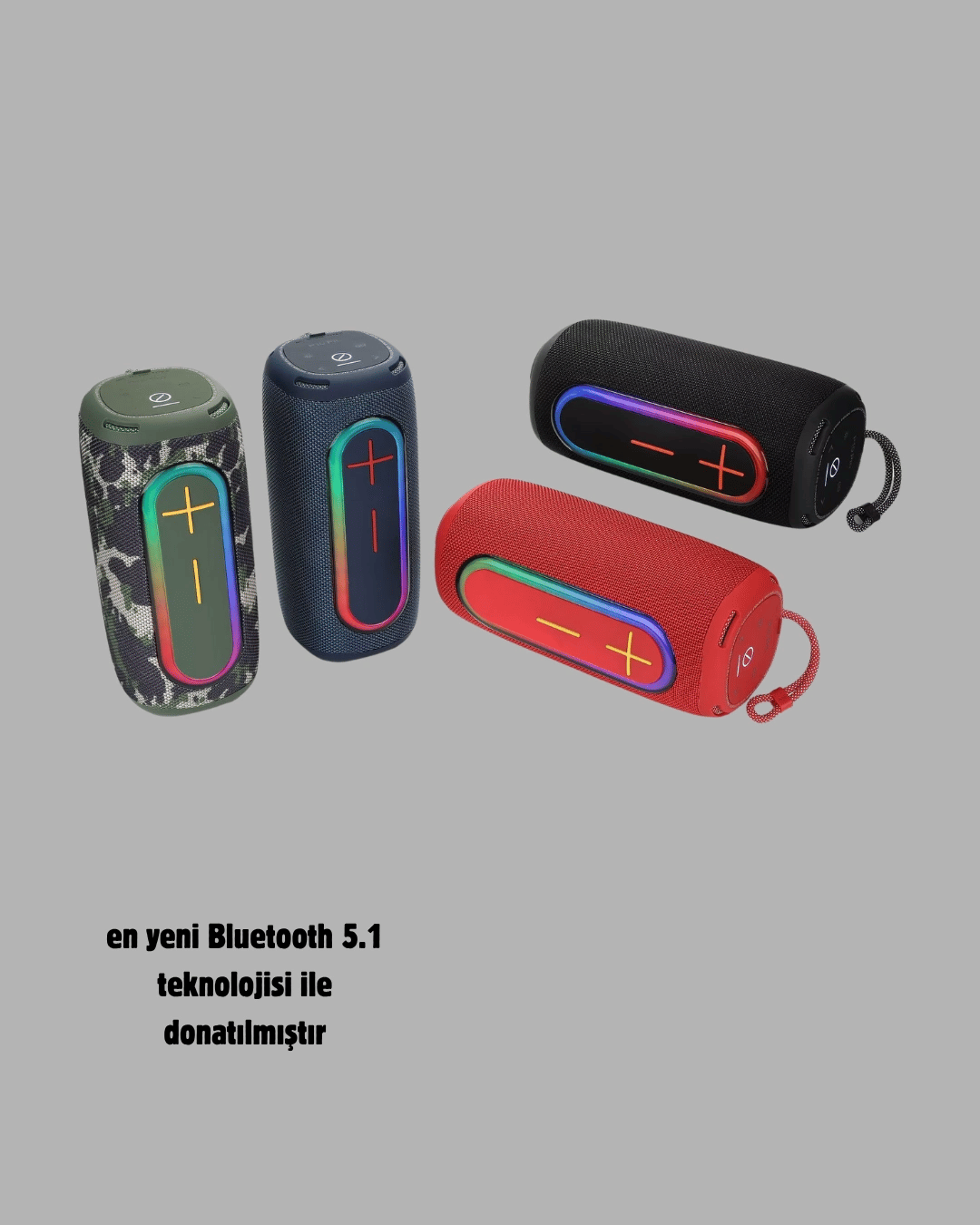 Yeni Nesil Bluetooth 5.1 Hoparlör – Güçlü Ses, Hızlı Bağlantı, Uzun Pil Ömrü