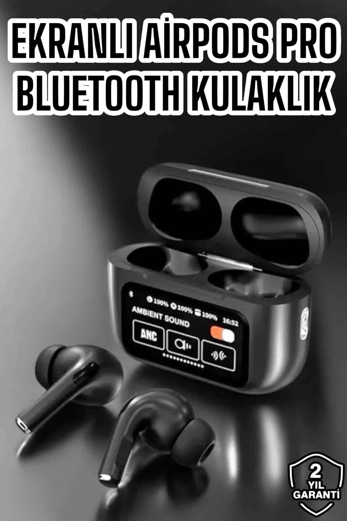 Yeni Nesil Bluetooth Kulaklık Ekranlı Yüksek Ses Kaliteli Uzun Şarj Süreli