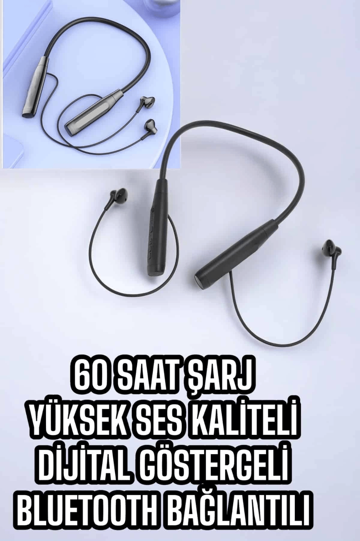 Yeni Nesil Bluetooth Kulaklık Kablolu Kulak İçi Dijital Göstergeli