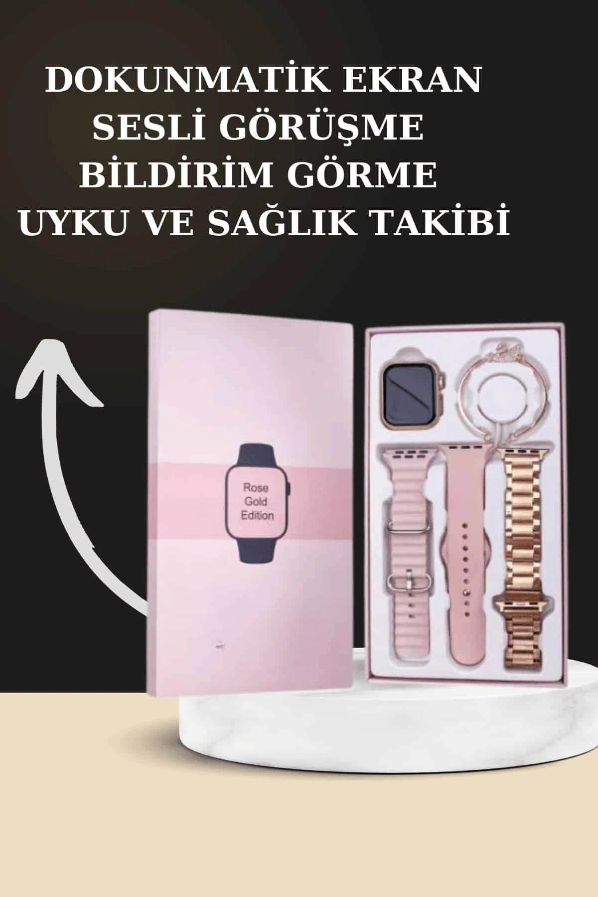 Yeni Nesil Kaliteli Akıllı Saat ve Kablosuz Bluetooth Kulaklık Yüksek Ses Kaliteli