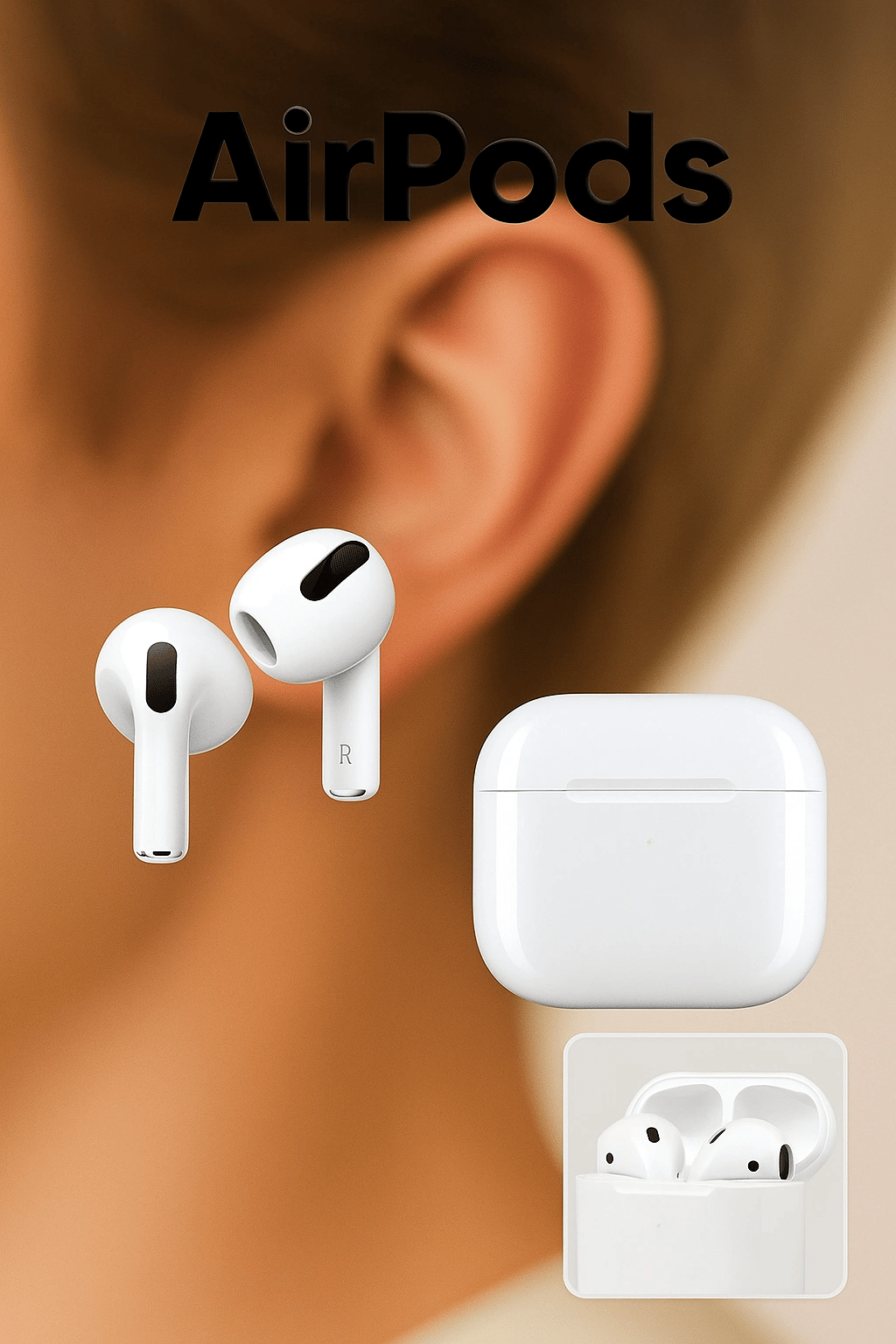 Yeni Seri AirPods 4. Nesil Bluetooth Kulak İçi Kulaklık ANC – iOS & Android Uyumlu