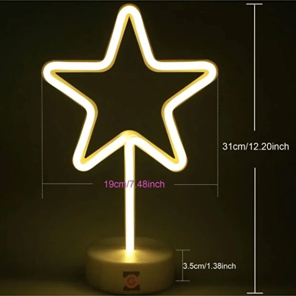 Yıldız Neon LED Lamba