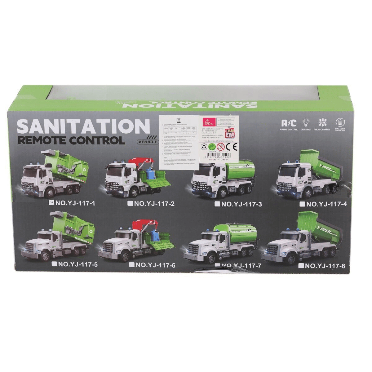 YJ-117-1 Kumandalı  Şajzlı Çöp Kamyonu