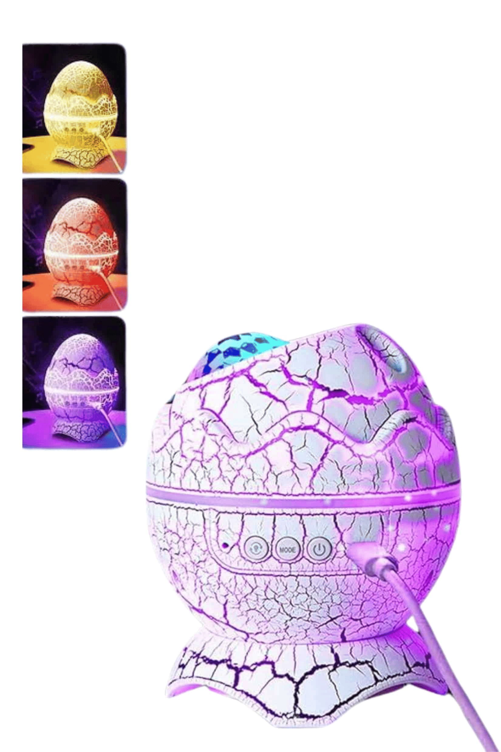 Yumurta Şeklinde Su Dalgalı Bluetooth Speaker Lamba Renkli Şarjlı