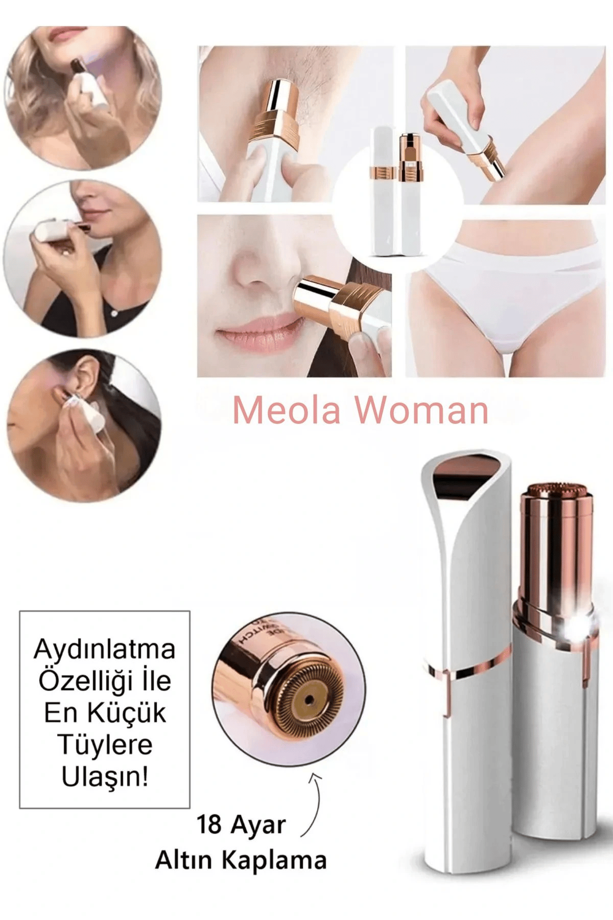 Yüz Vucut Epilasyon Aleti - Bıyık Alma Epilatörü - Yüz Epilatör - Bıyık Tüy Alma Aleti