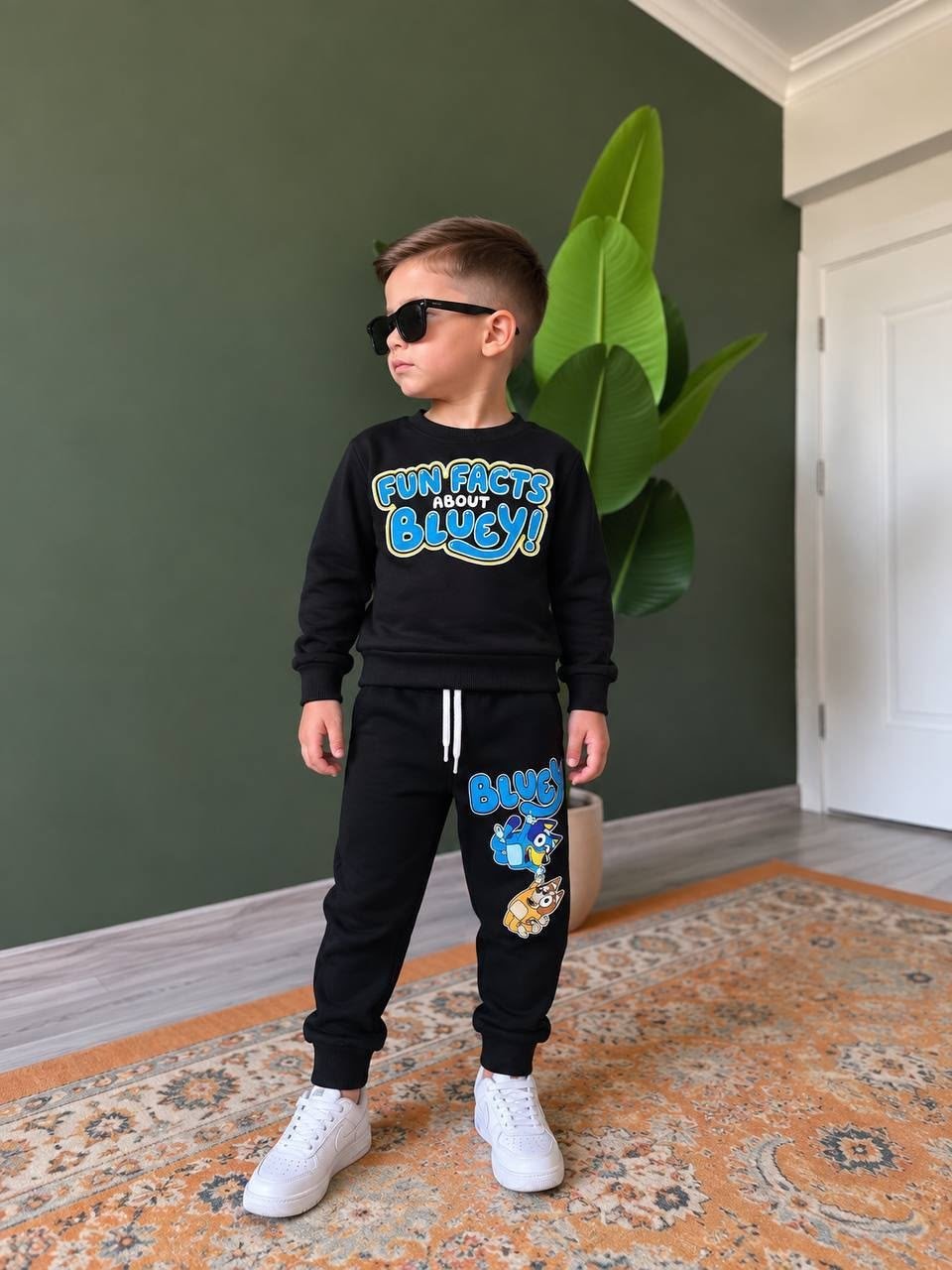 ERKEK ÇOCUK BLUEY BASKILI 2'Lİ ALT ÜST EŞOFMAN TAKIMI