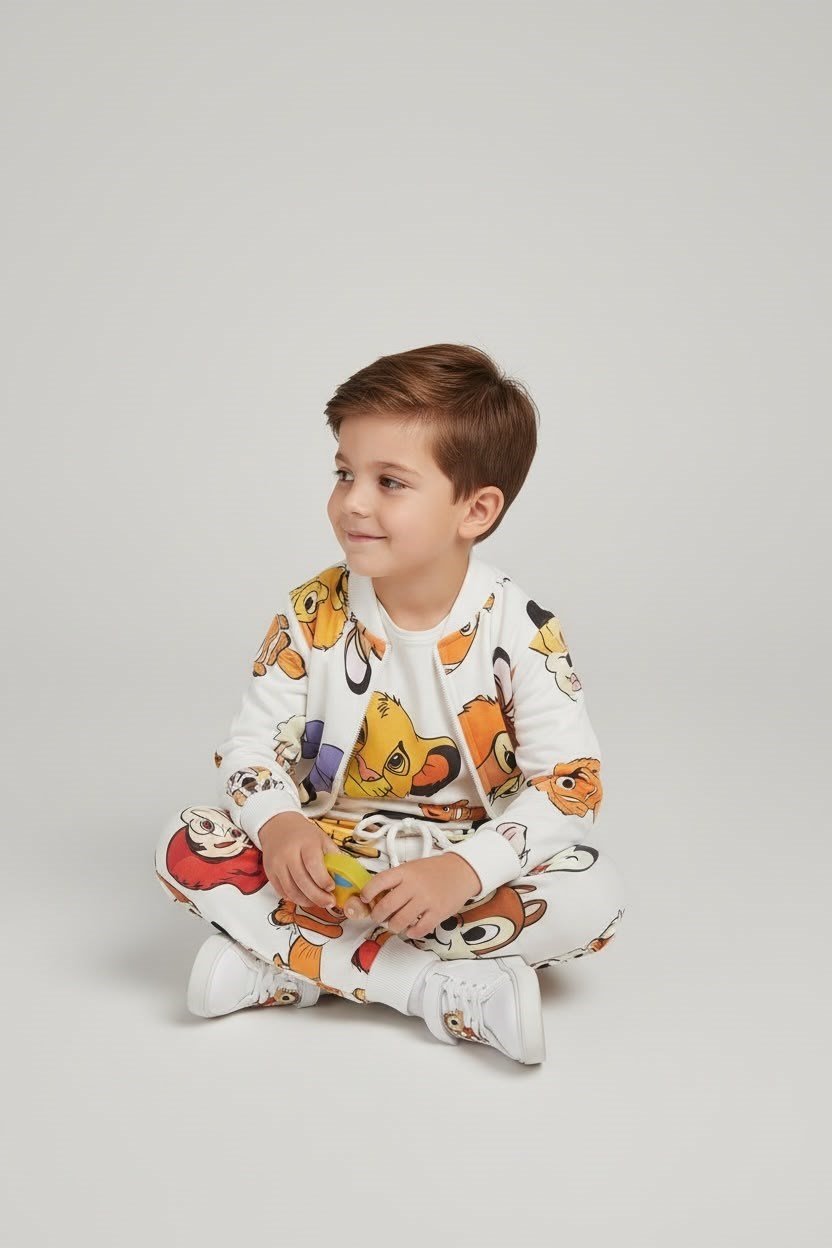 ERKEK ÇOCUK MICKEY MOUSE BASKILI 3'LÜ EŞOFMAN TAKIMI