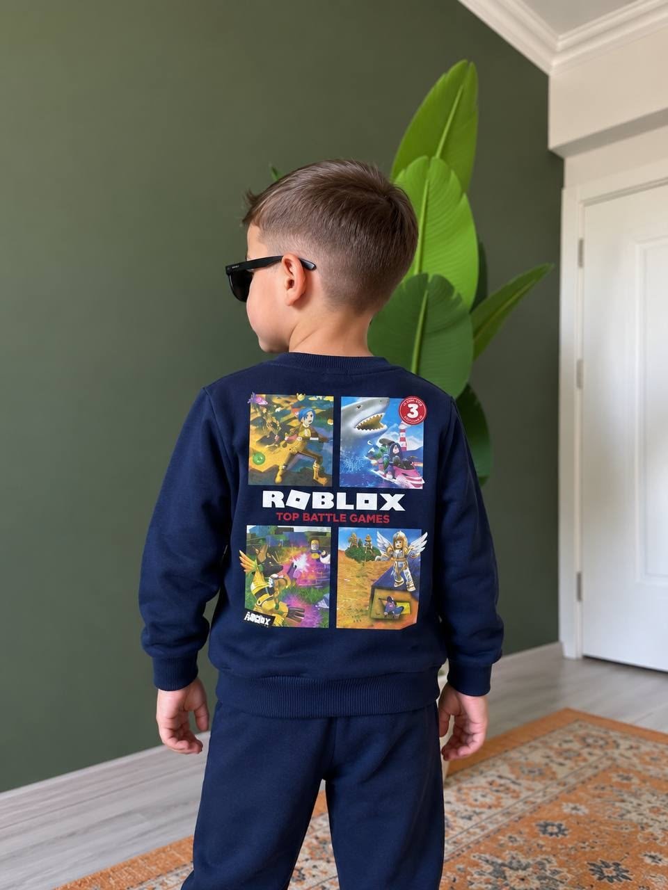 ERKEK ÇOCUK ROBLOX BASKILI 2'Lİ ALT ÜST EŞOFMAN TAKIMI