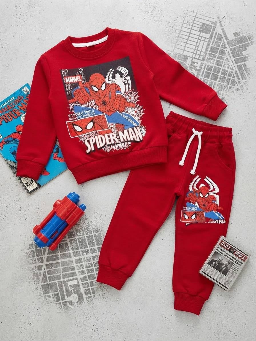 ERKEK ÇOCUK SPİDER-MAN BASKILI 2'Lİ ALT ÜST EŞOFMAN TAKIMI