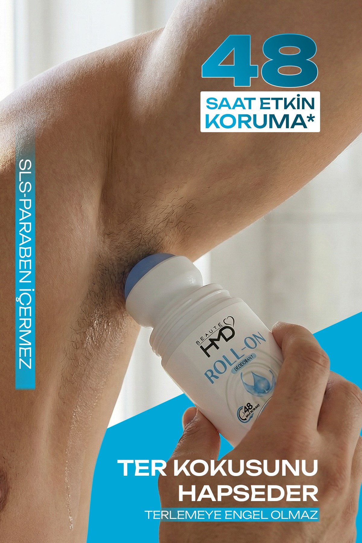 Doğal RollOn erkek Deodorant Ter Kokusu Önleyici koltuk altı beyazlatıcı Bitkisel Leke Bırakmayan