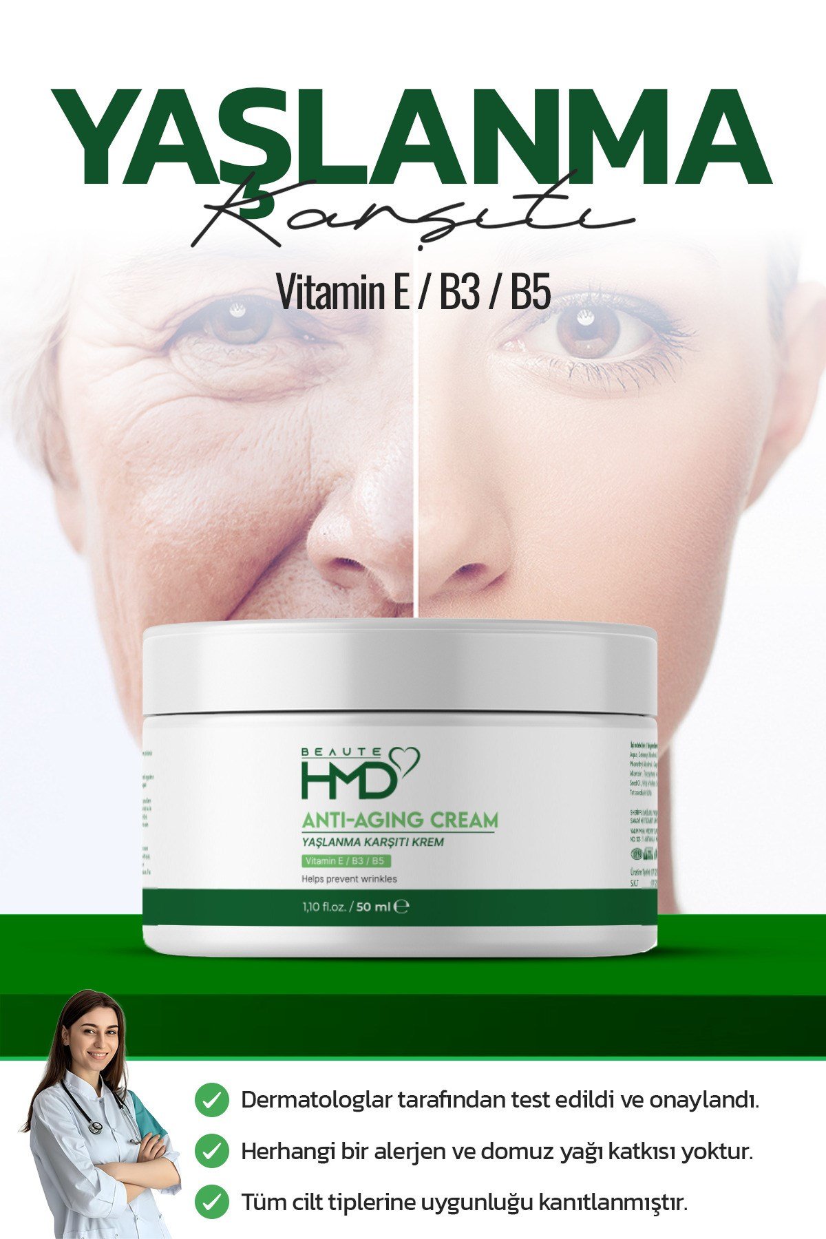 Gençleştiren Botox Etkili Yaşlanma Karşıtı Ve Kırışıklık Karşıtı Leke,giderici Krem 50 ml