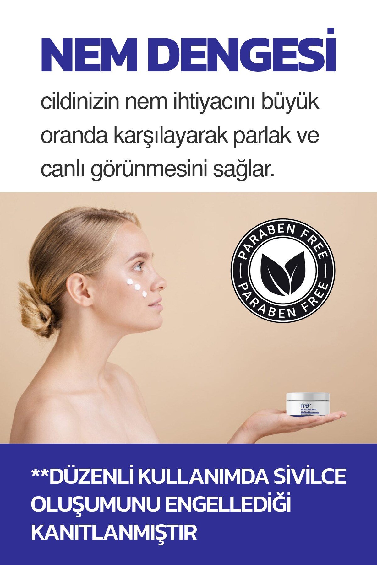 Sivılce Önleyici, Sivılce ve Akne Karşıtı, Leke Gidermeye Yardımcı Bakım Kremi 50ml