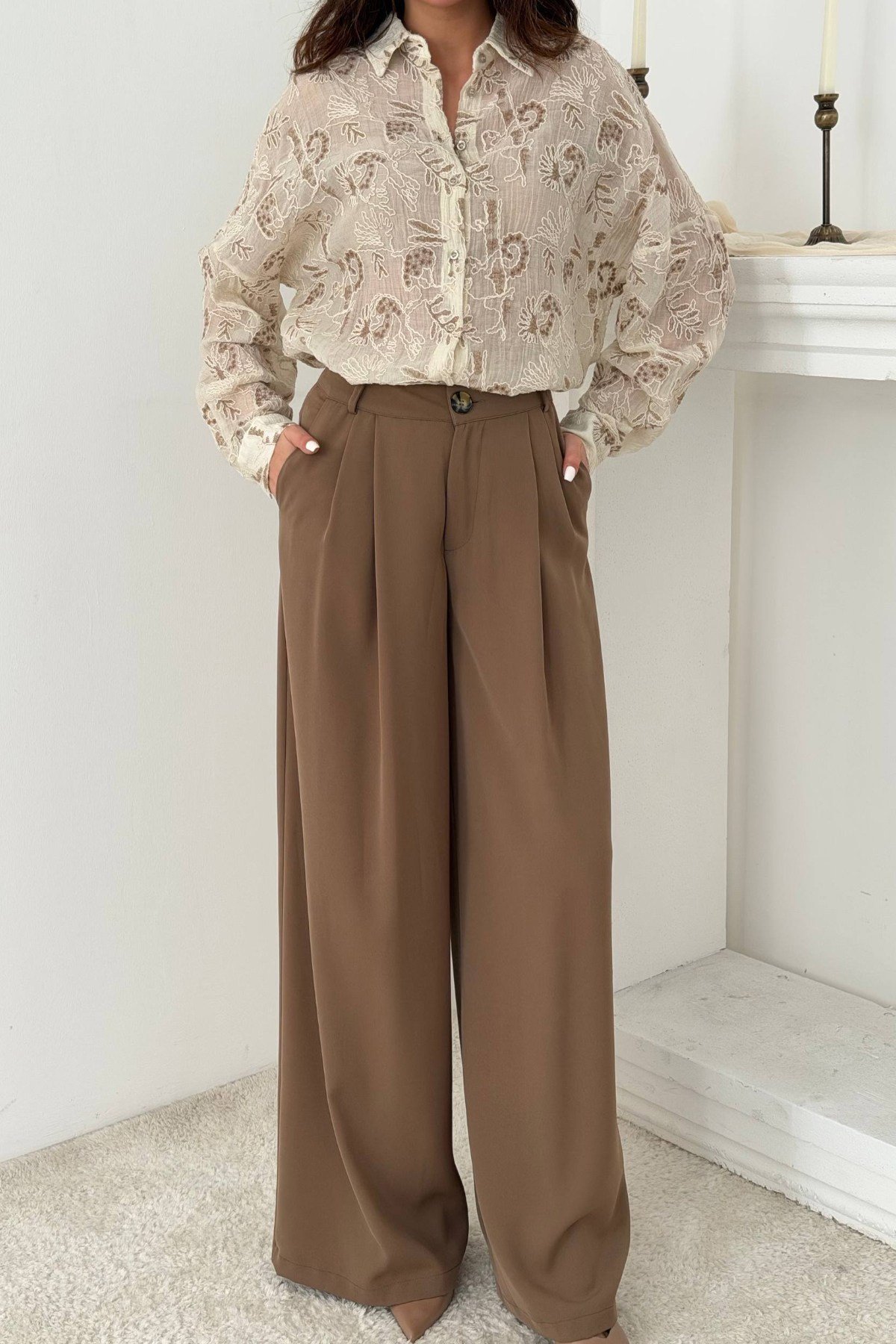 Mocca Pileli Comfort Pantolon