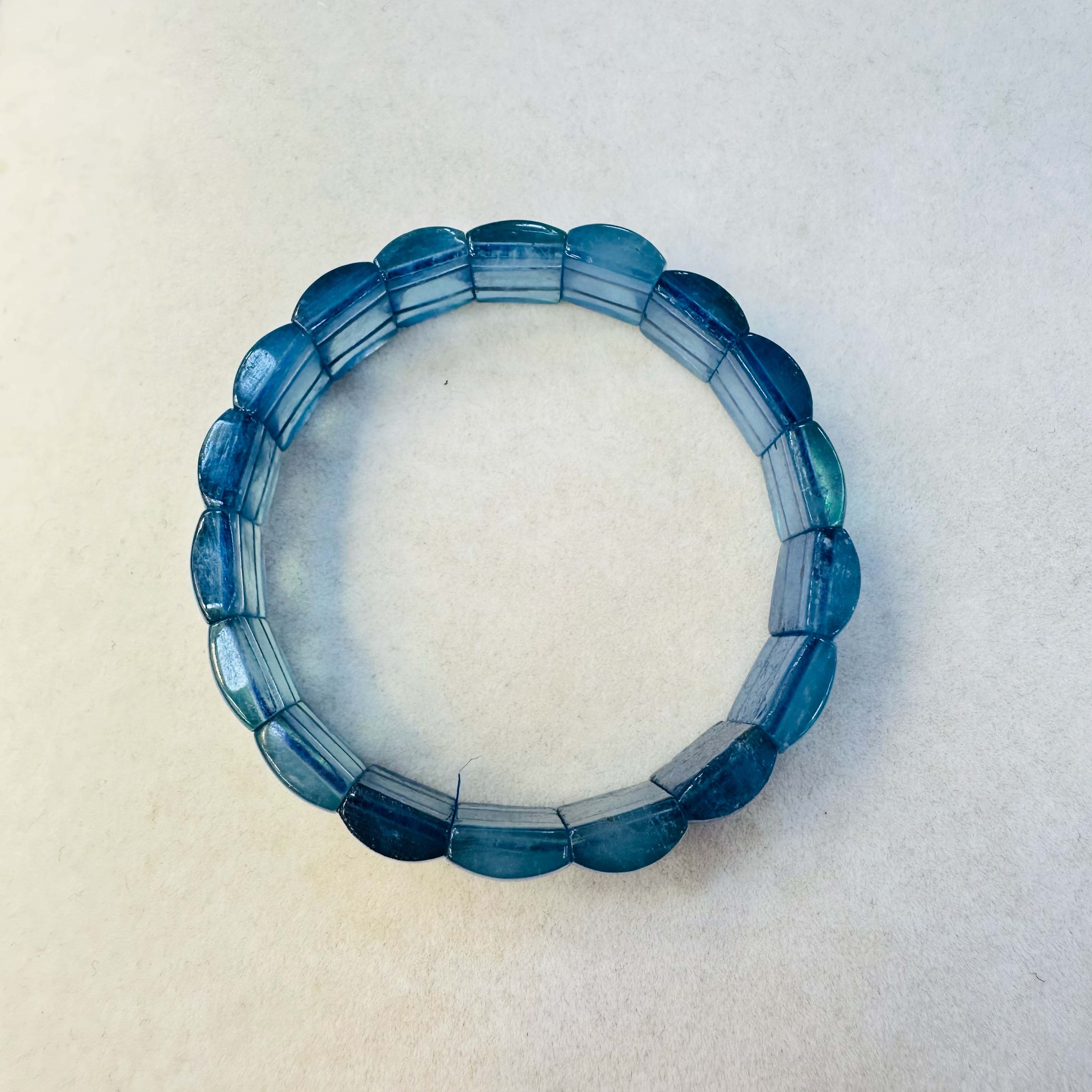 Aquamarine Bileklik | Afganistan Menşeli | Doğal Taş | 15 mm