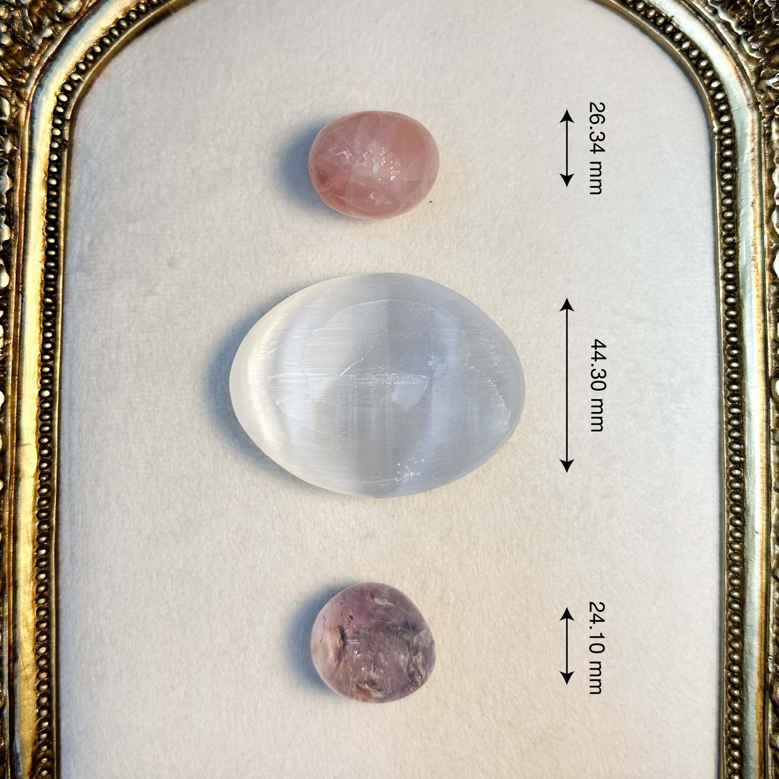 Doğal Ametist, Pembe Kuvars ve Selenit Koleksiyon Seti