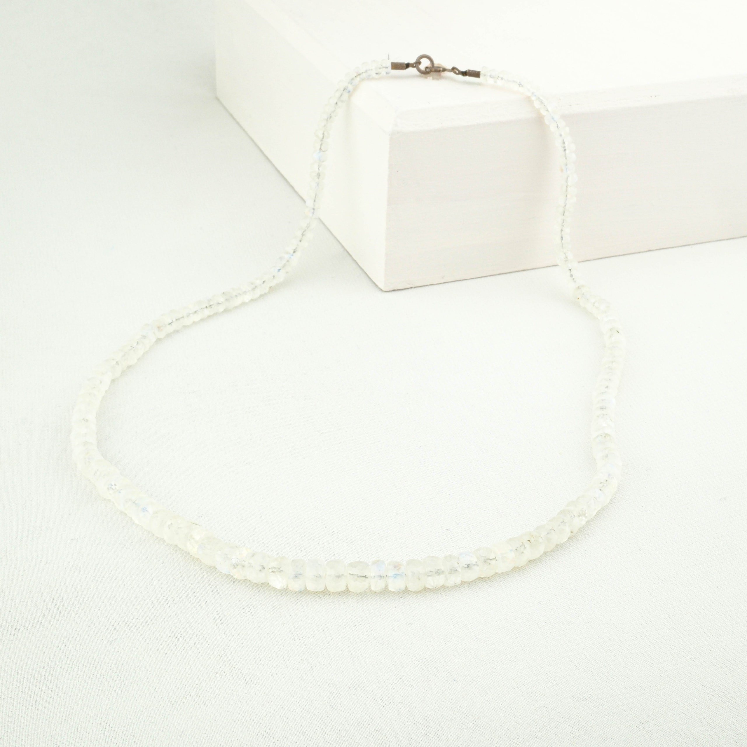 DoğalTaş Kolye %100Garantili Aytaşı Mücevher Kesim-Gümüş Klipsli -45cm