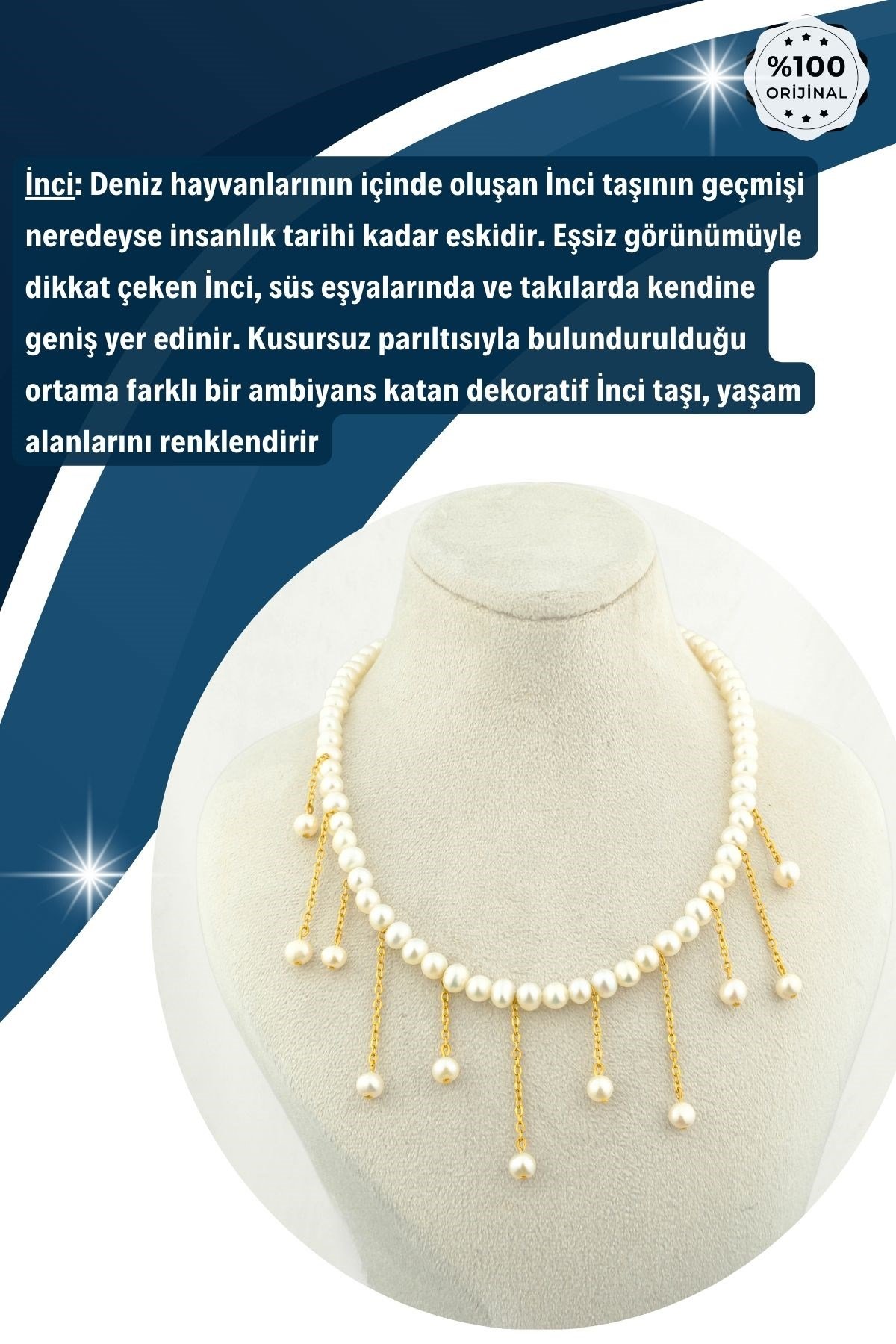Inci Kolye %100Garantili Kuyumcu Incisi Gerdan Model Çelik Aparat - 45 cm