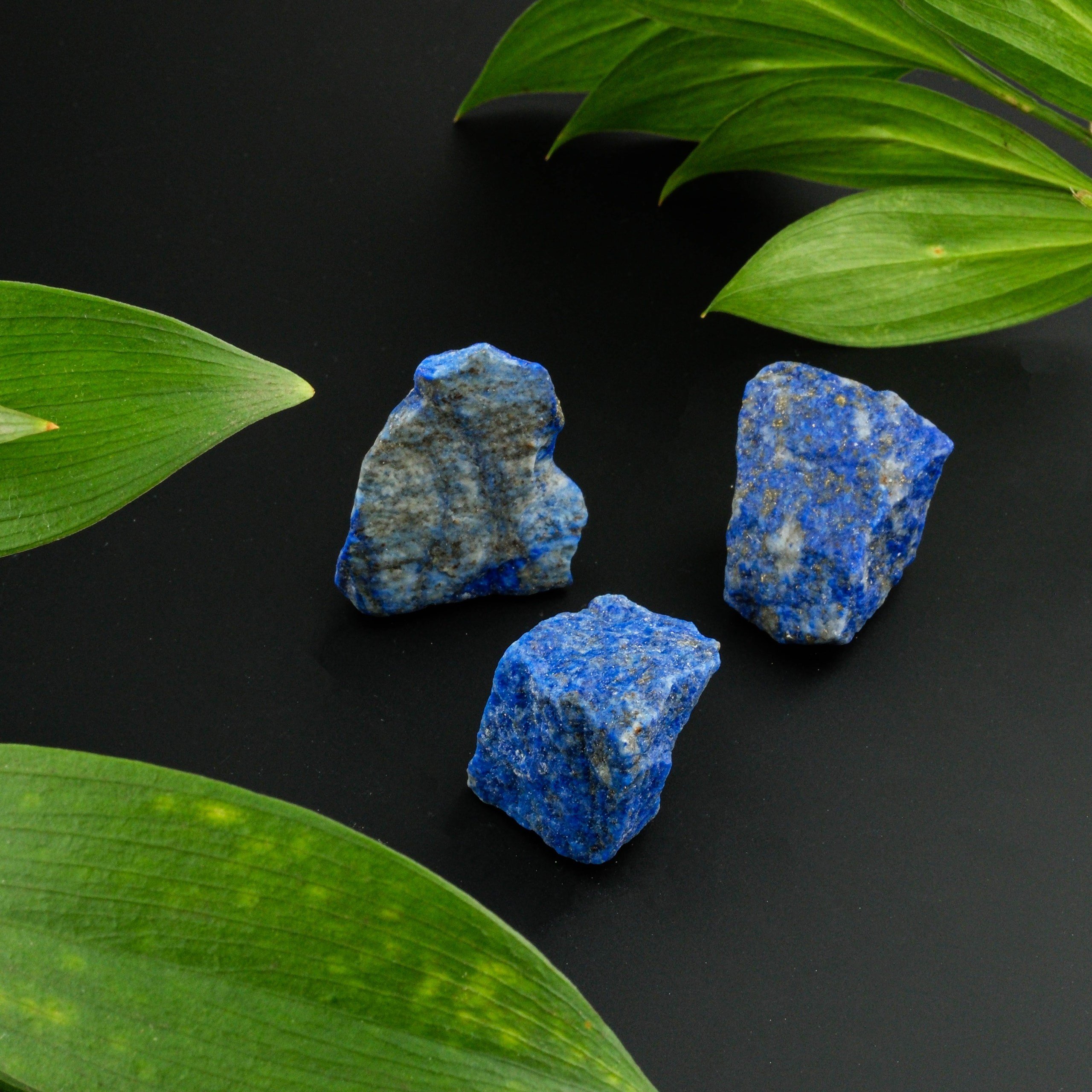 Lapis Lazuli Ham Parça 3 Adet %100 Garantili DoğalTaş