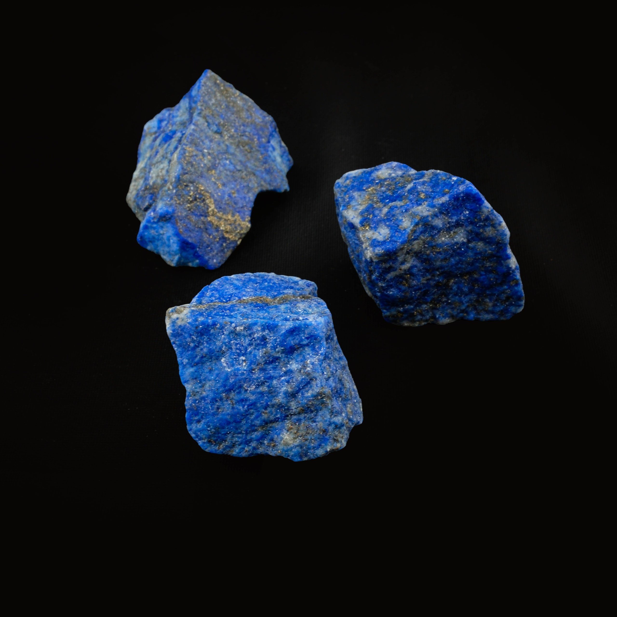 Lapis Lazuli Ham Parça 3 Adet %100 Garantili DoğalTaş