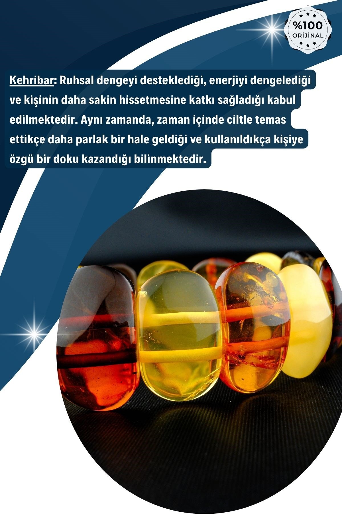 Litvanya Kehribar %100 Garantili Rolex Kesim Bileklik