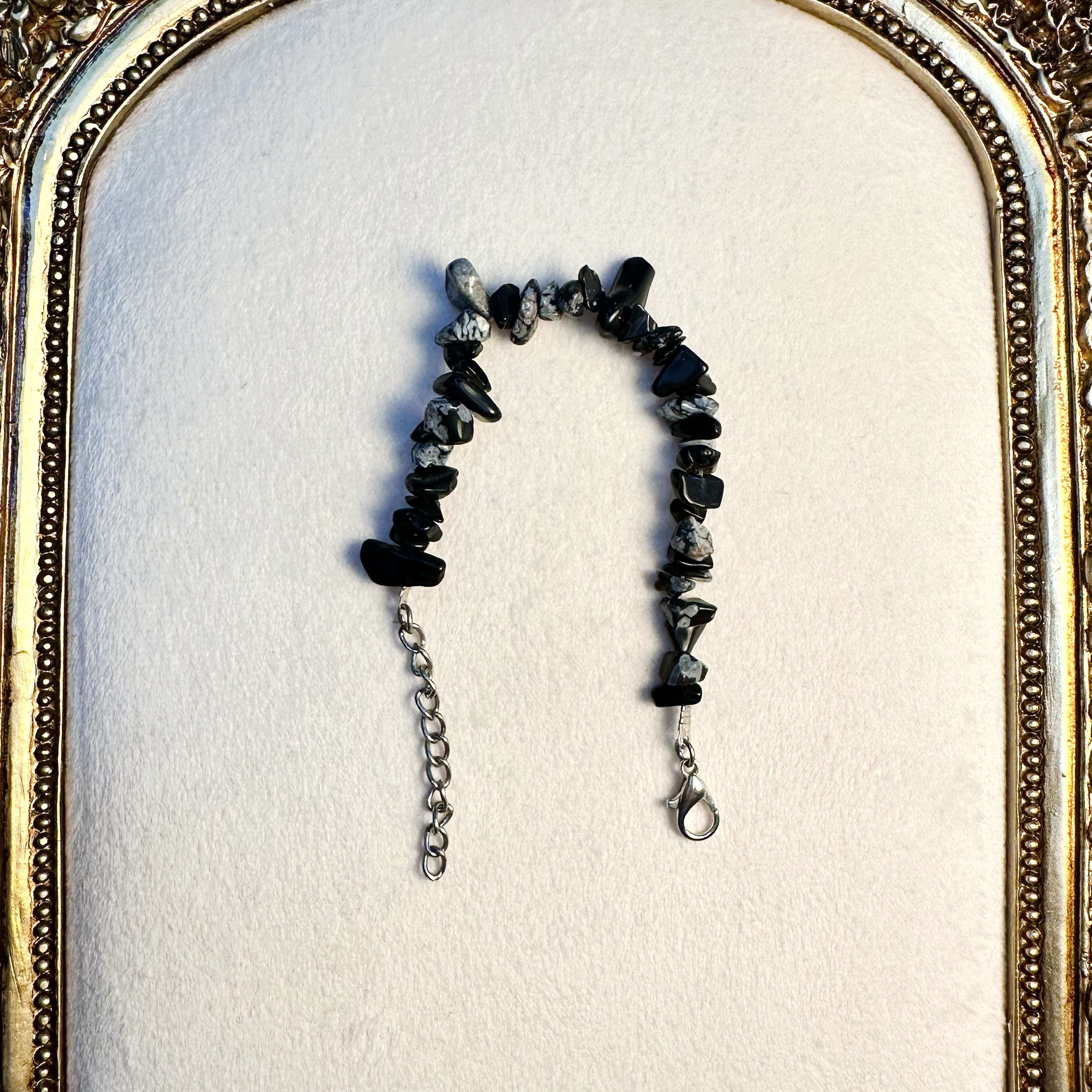 Oniks Çakıl Bileklik 18 cm – 5 mm Doğal Taş Bileklik