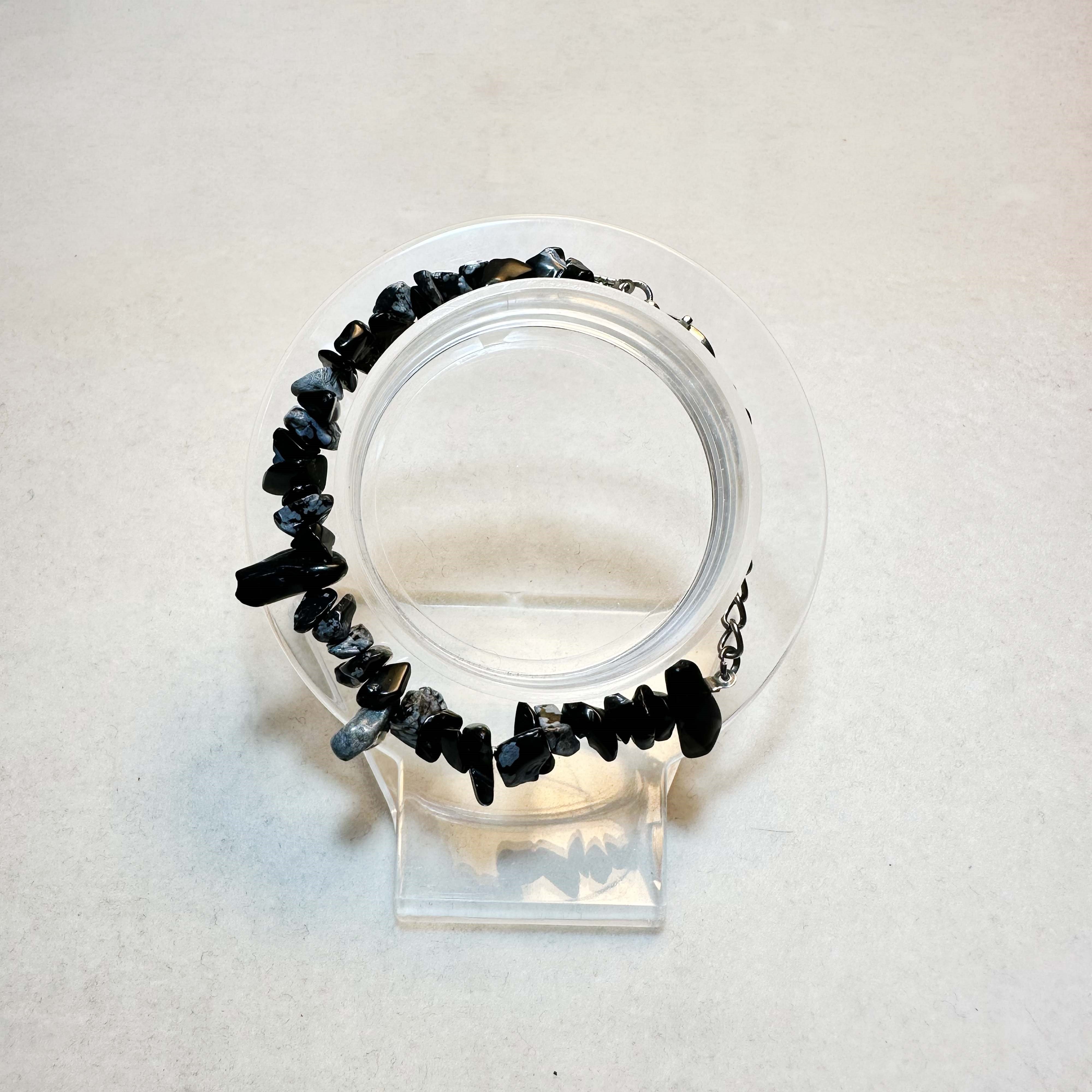 Oniks Çakıl Bileklik 18 cm – 5 mm Doğal Taş Bileklik