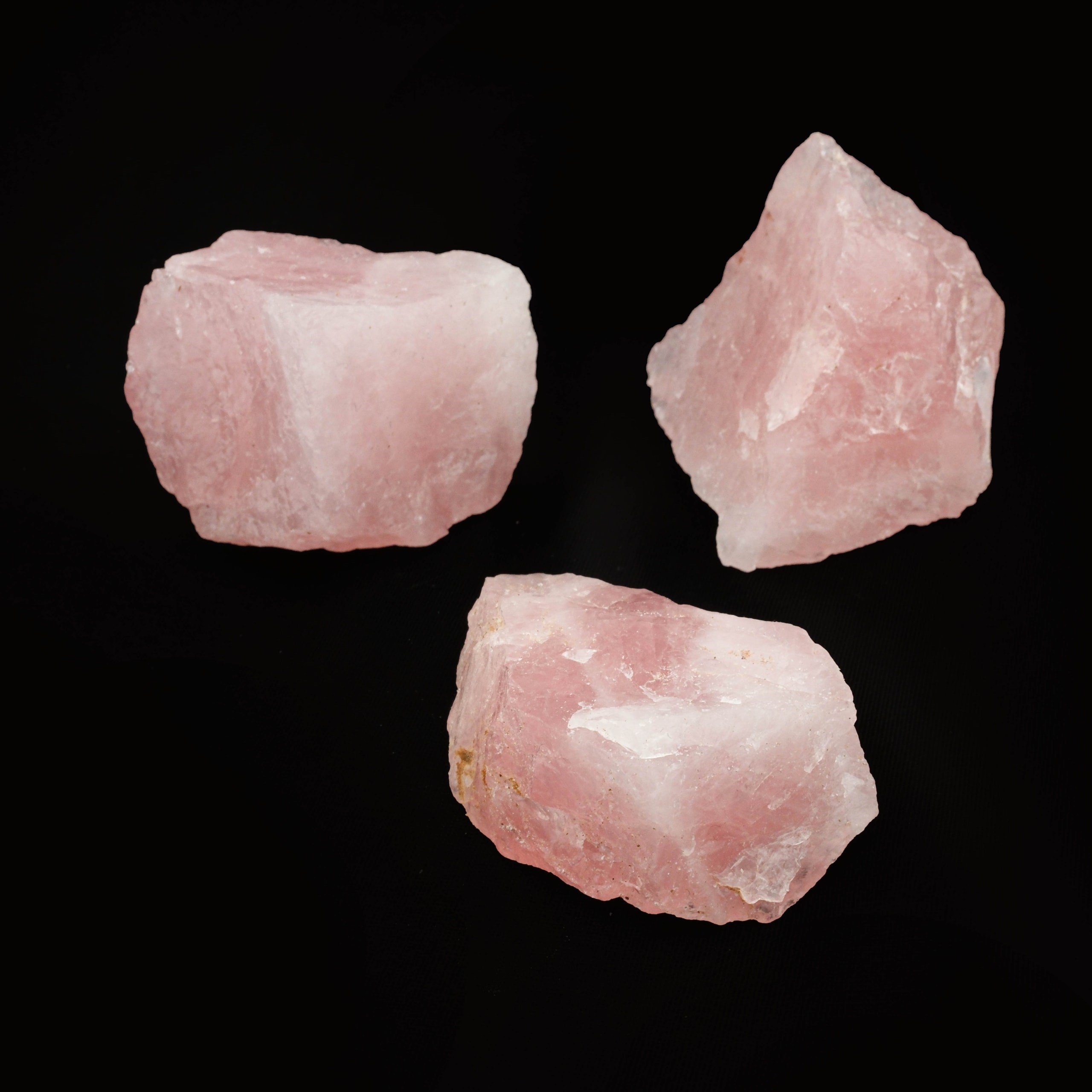 Pembe Kuvars 3 Adet Ham Parça %100 Garantili DoğalTaş