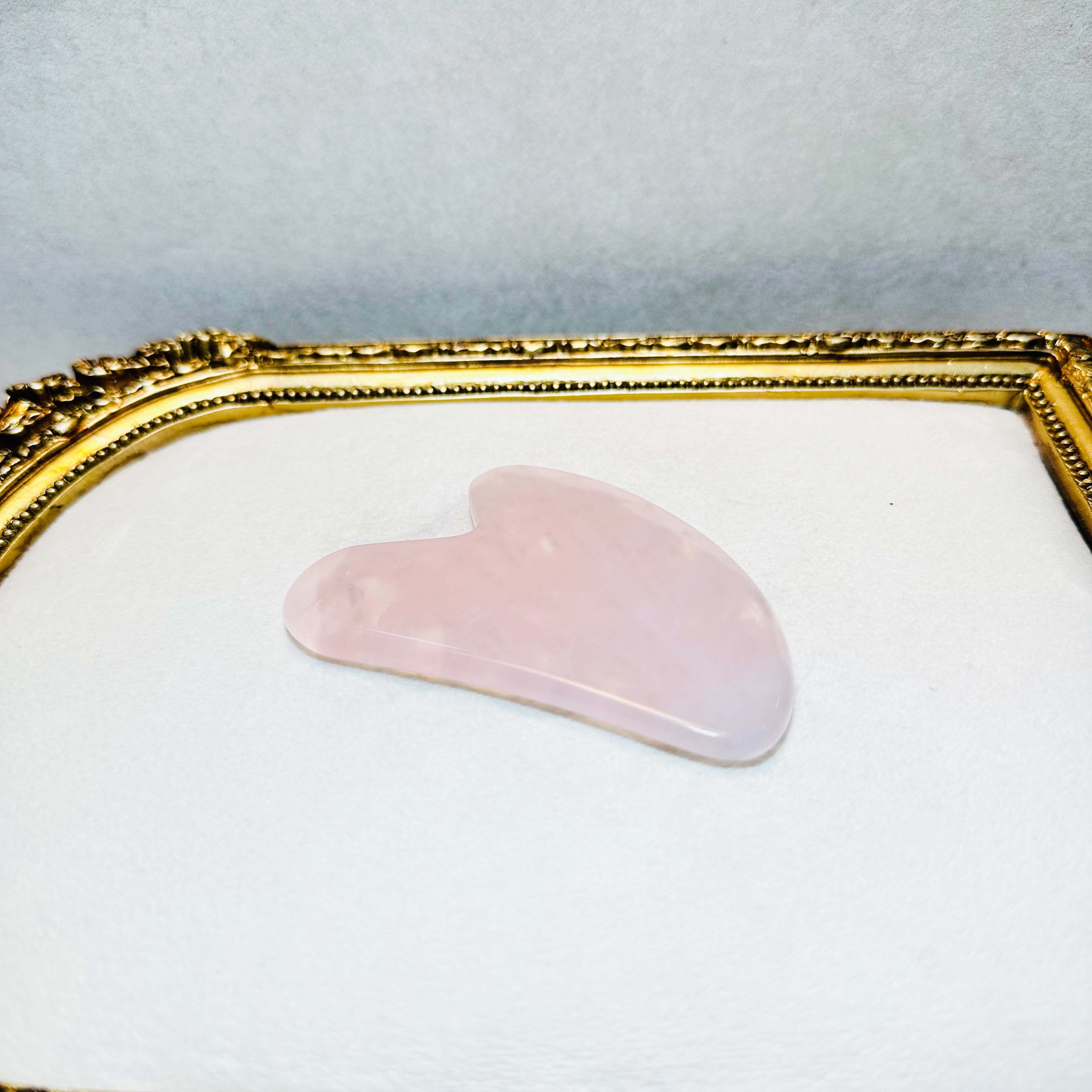 Pembe Kuvars Gua Sha Doğal Taş Yüz Masaj Taşı