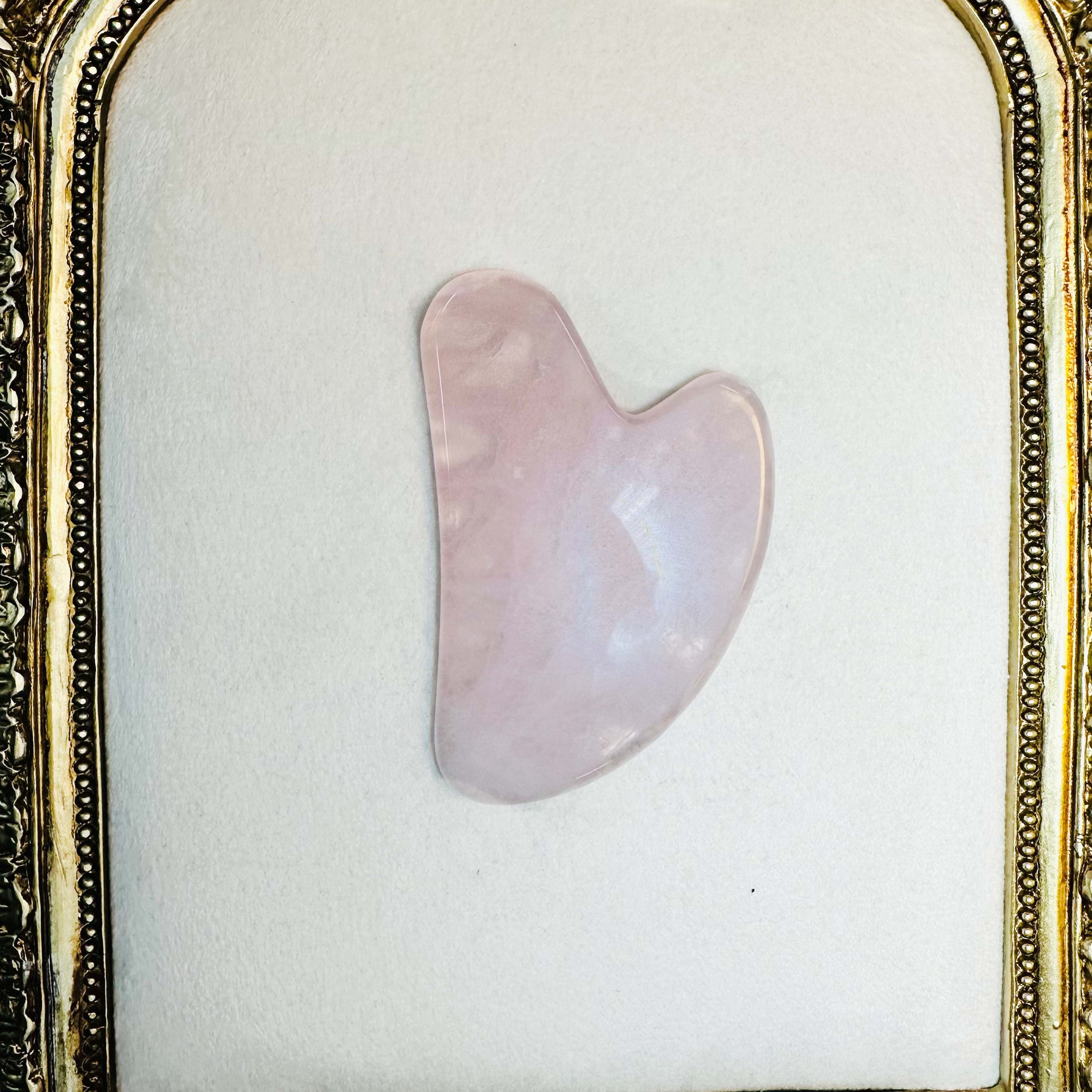 Pembe Kuvars Gua Sha Doğal Taş Yüz Masaj Taşı