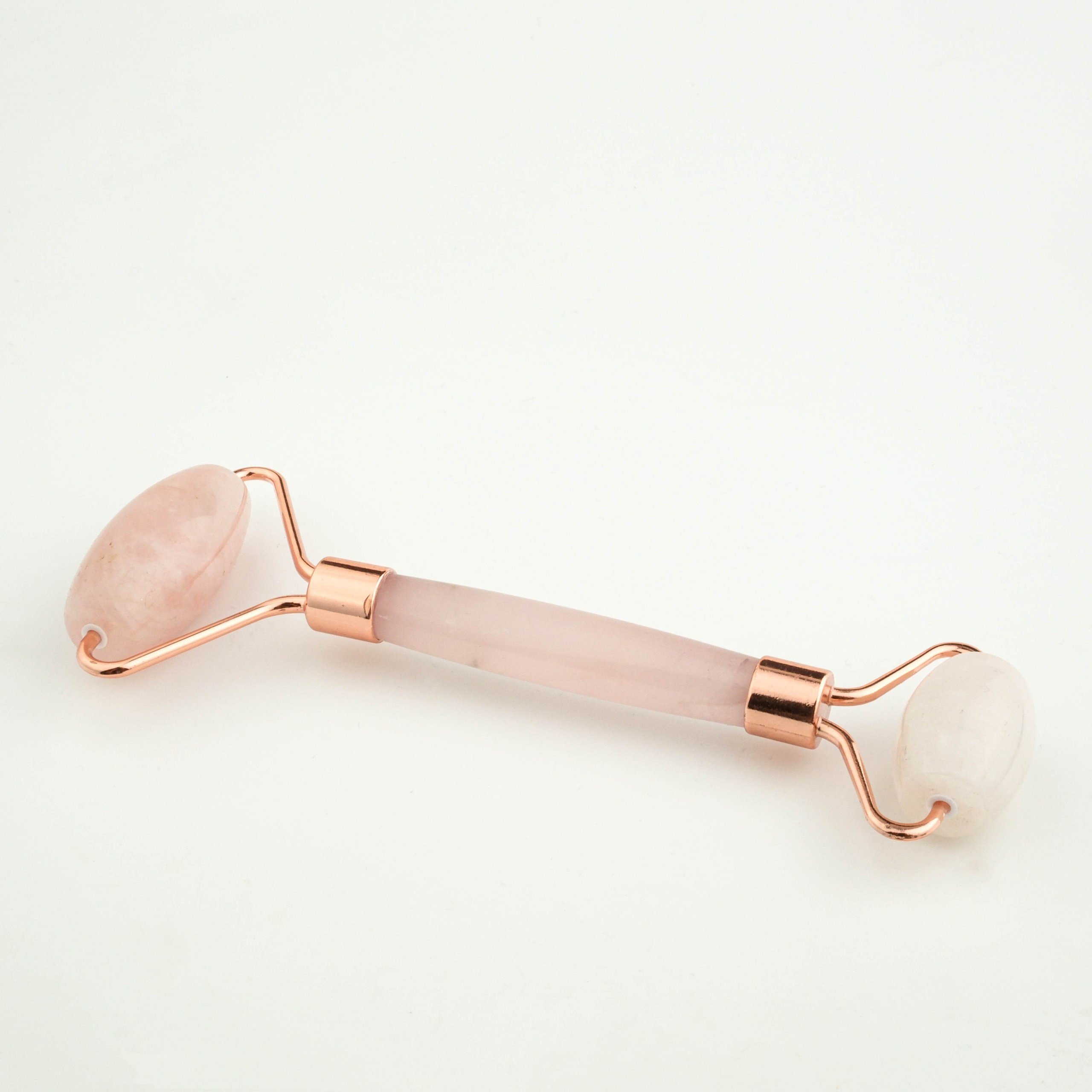Pembe  Kuvars Roller Yüz masaj Aleti