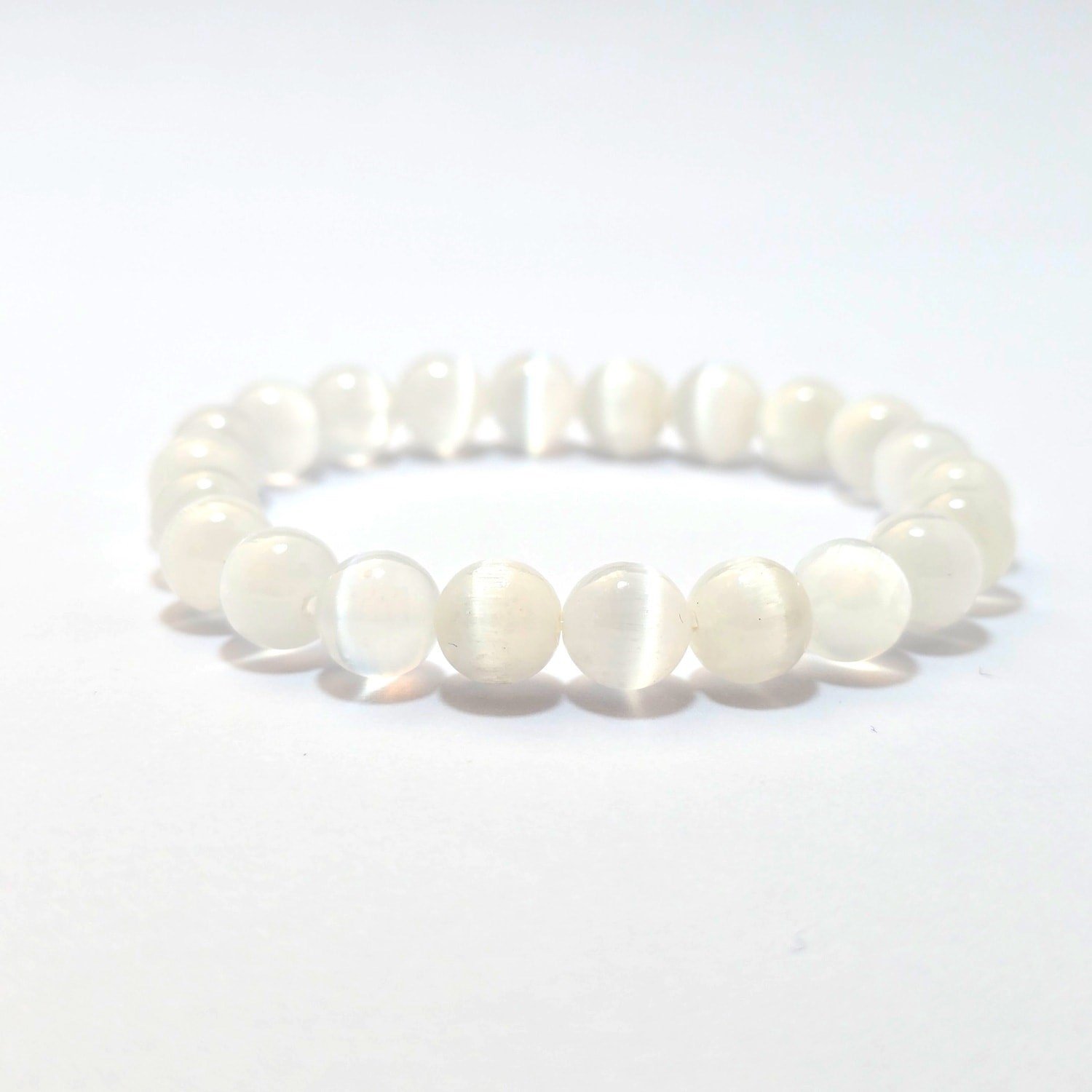Selenit 8 mm Doğal Taşa Bileklik